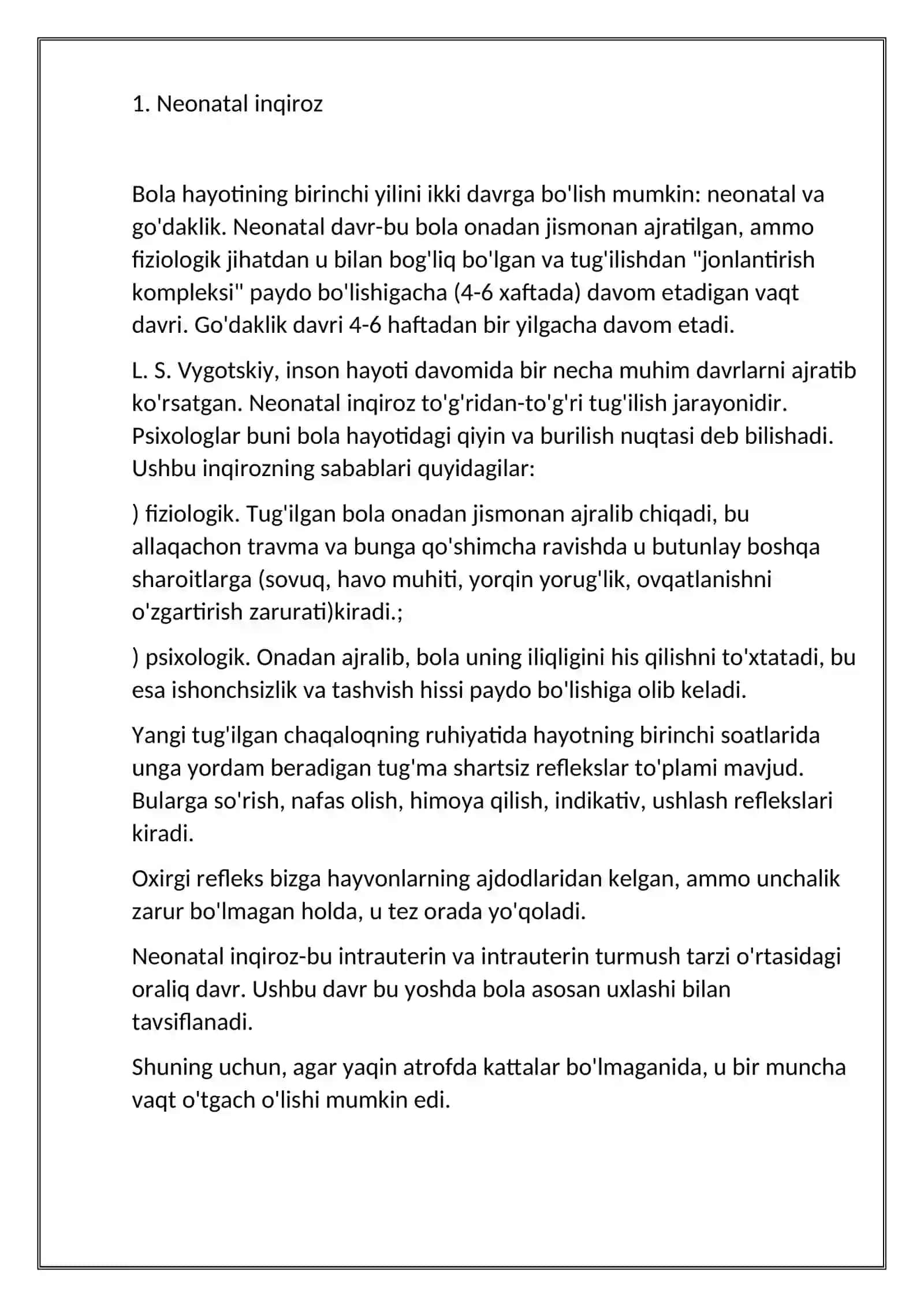 Chaqaloqlik davrida psixik rivojlanish xususiyatlari 4