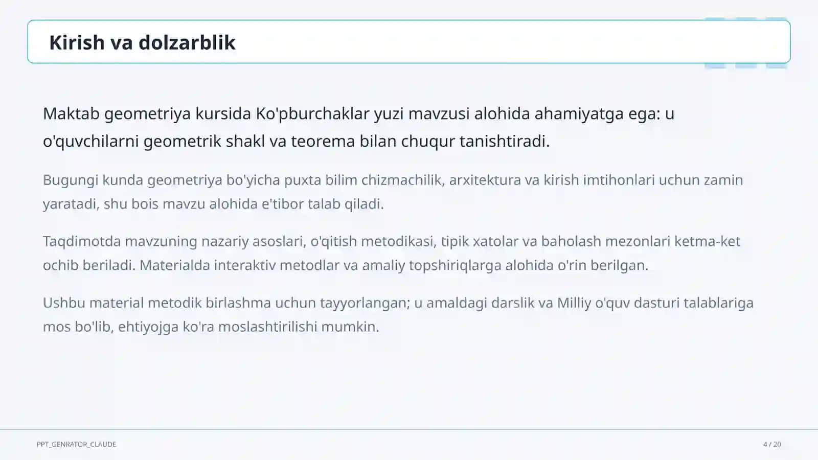 Ko'pburchaklar yuzi (8-sinf) 4