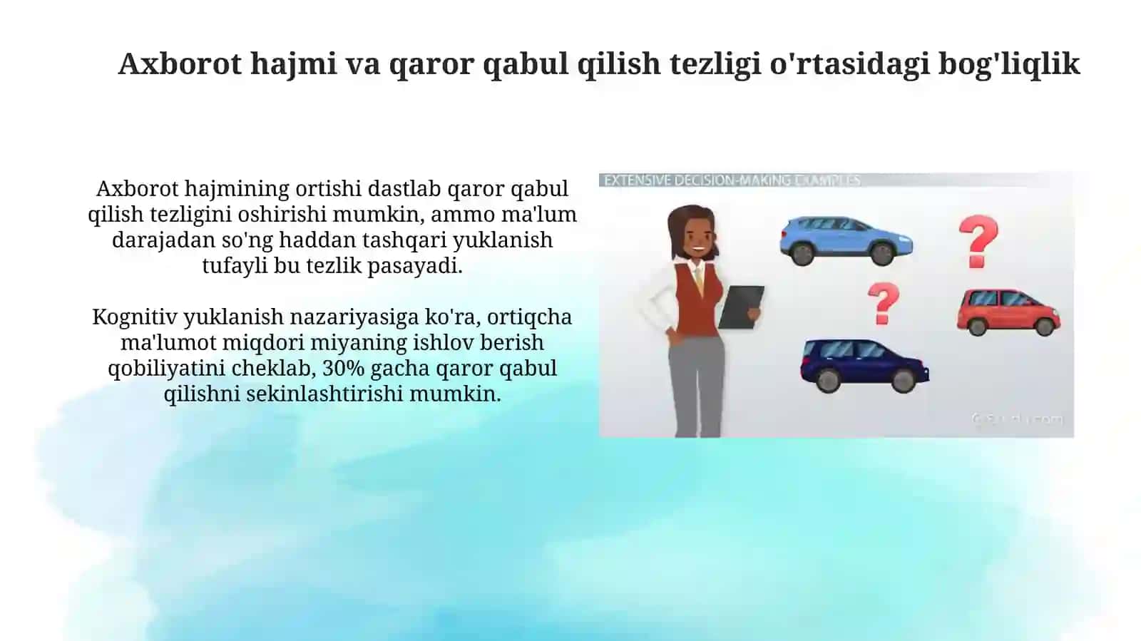 Axborot hajmining qaror qabul qilishtezligigata’siri 4