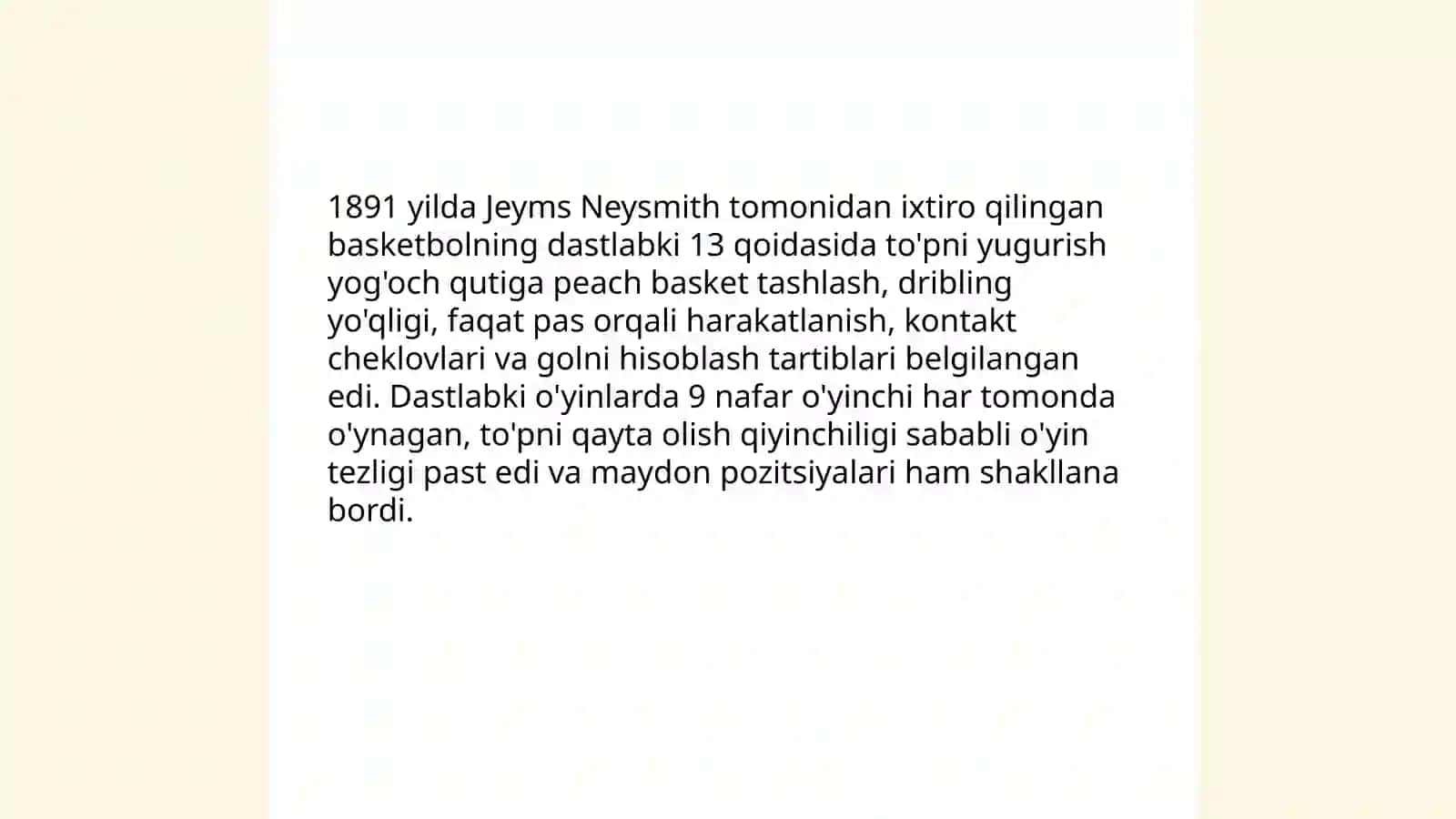 Basketbol O'yinining Rivojlanishi Tarixi va Rivojlanish Bosgichlari 4