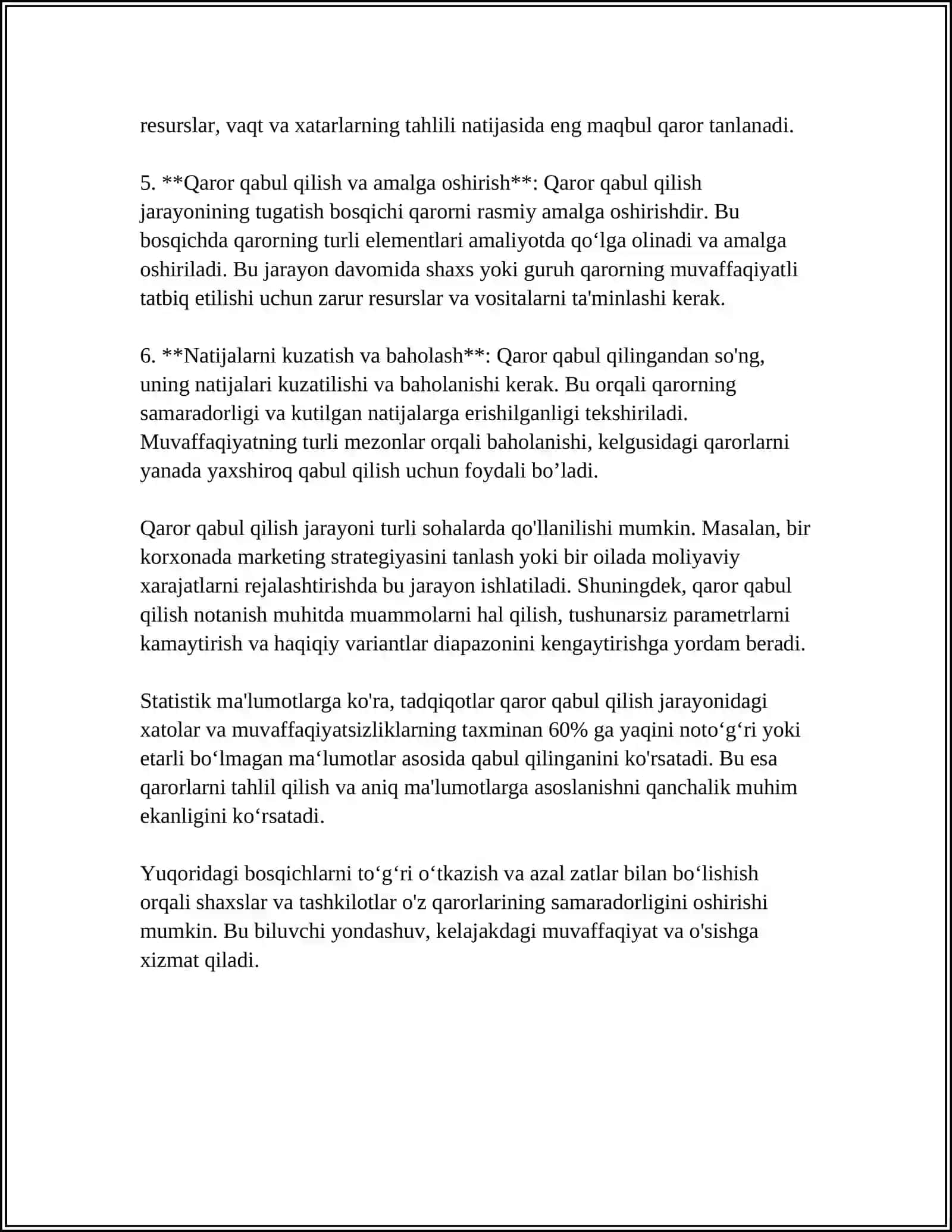 BOSHQARUV QARORLARINI QABUL QILISH USULLARI VA MODELLARI 4