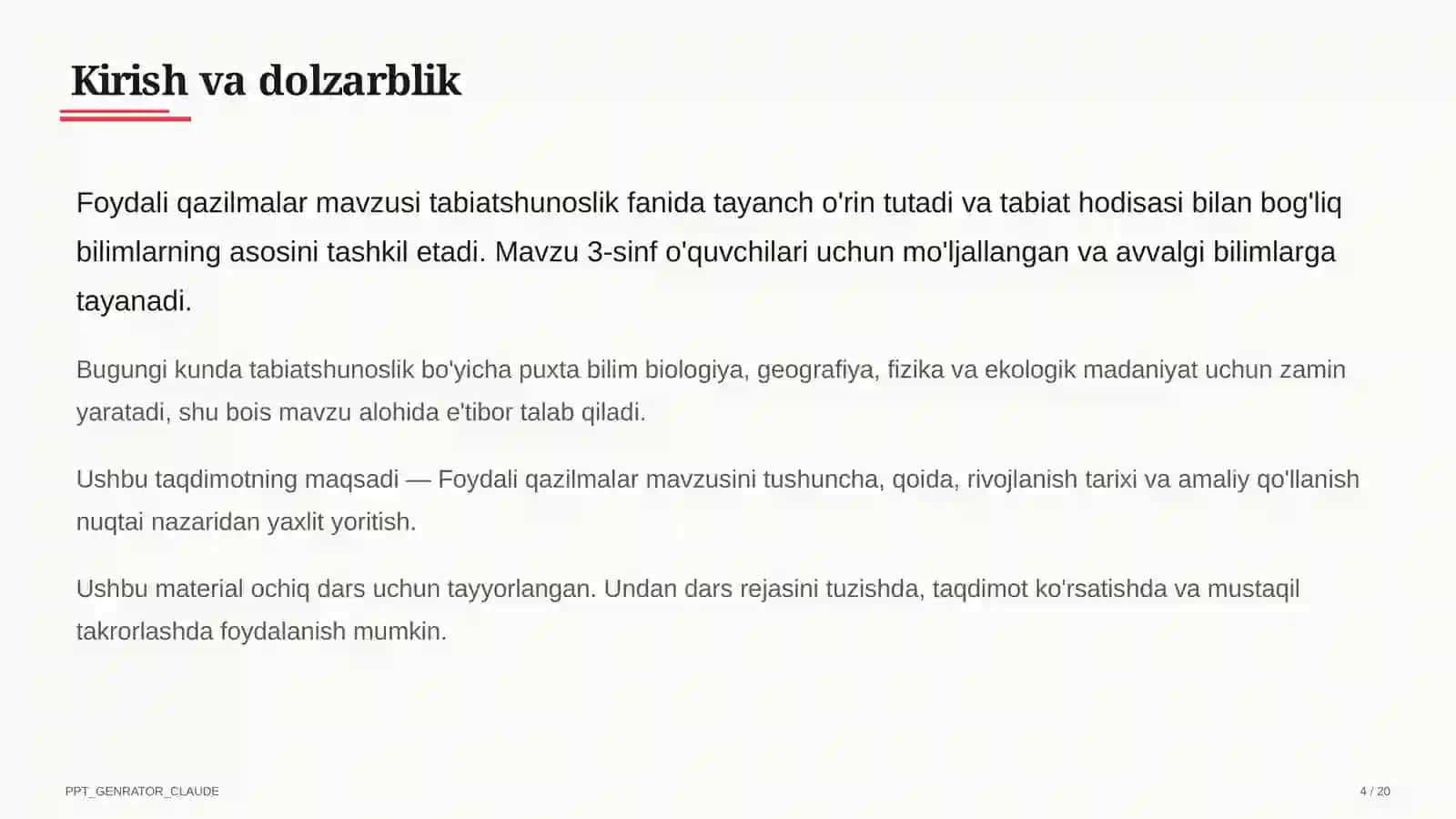 Foydali qazilmalar (3-sinf) 4