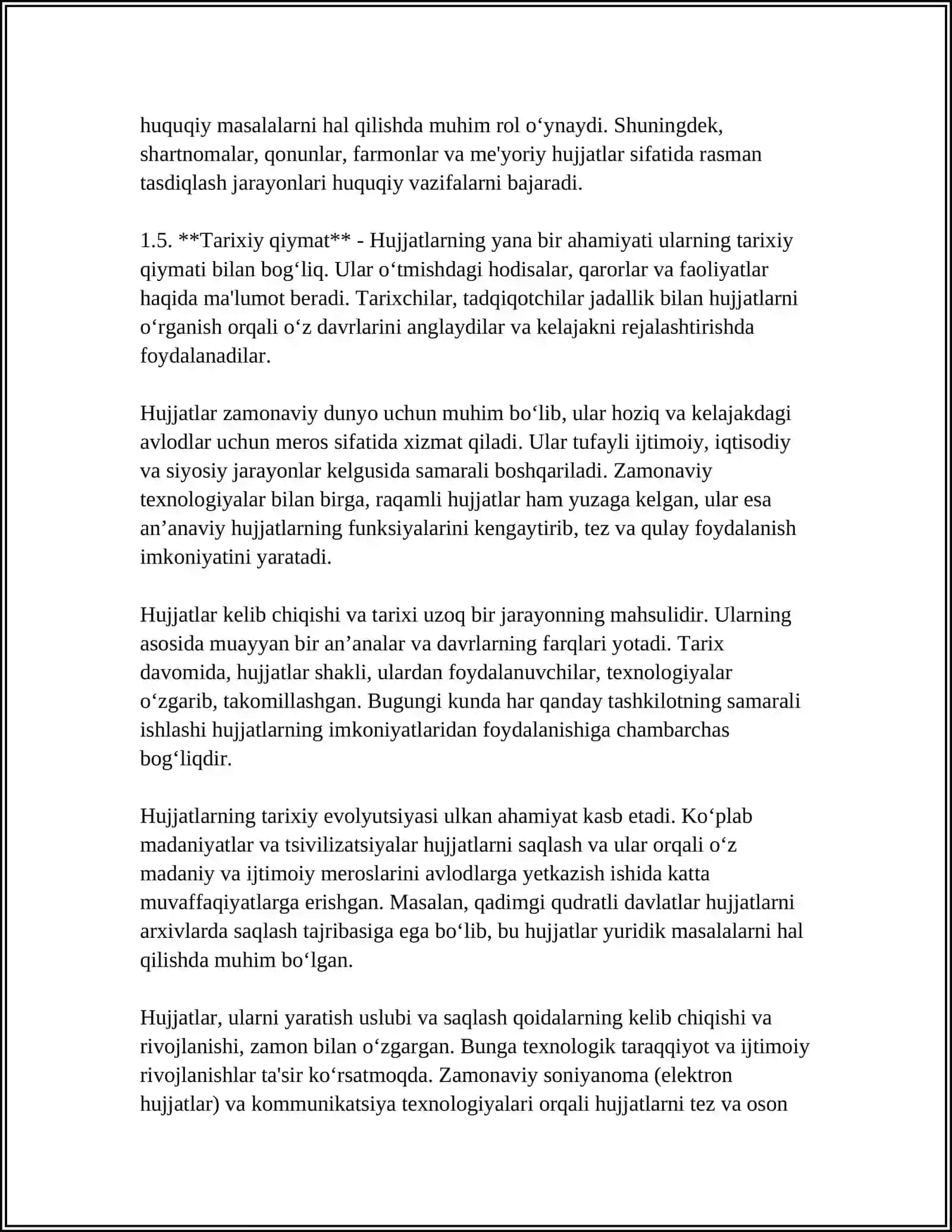 Hujjatlar tarixi va yaratish asoslari 4