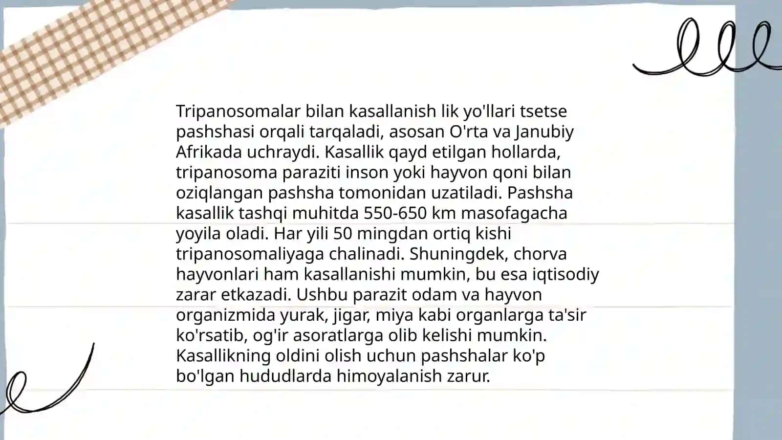 Tibbiy protozoologiya.Xivchinlilar - odam parazitlari 4
