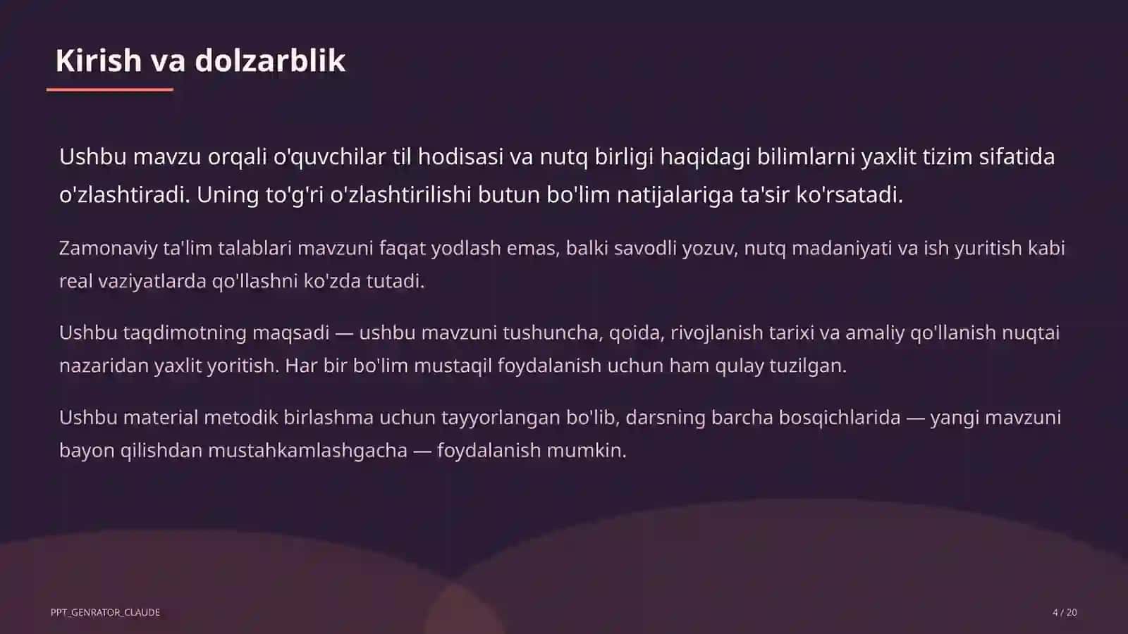 Fe'lning vazifadosh shakllari: ravishdosh va sifatdosh (7-sinf) 4