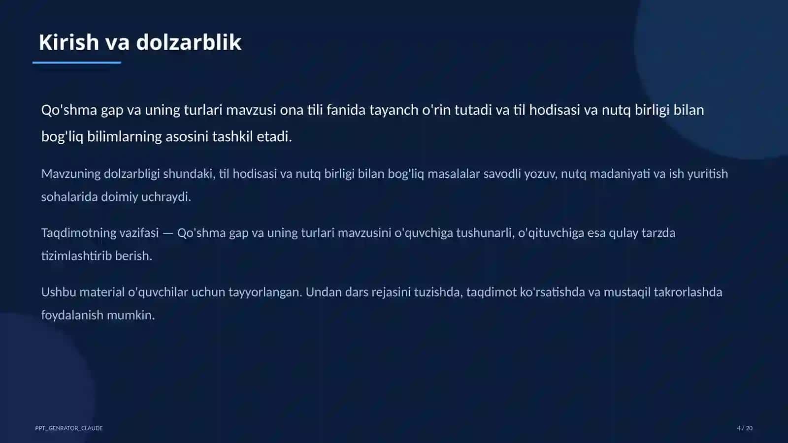 Qo'shma gap va uning turlari (9-sinf) 4