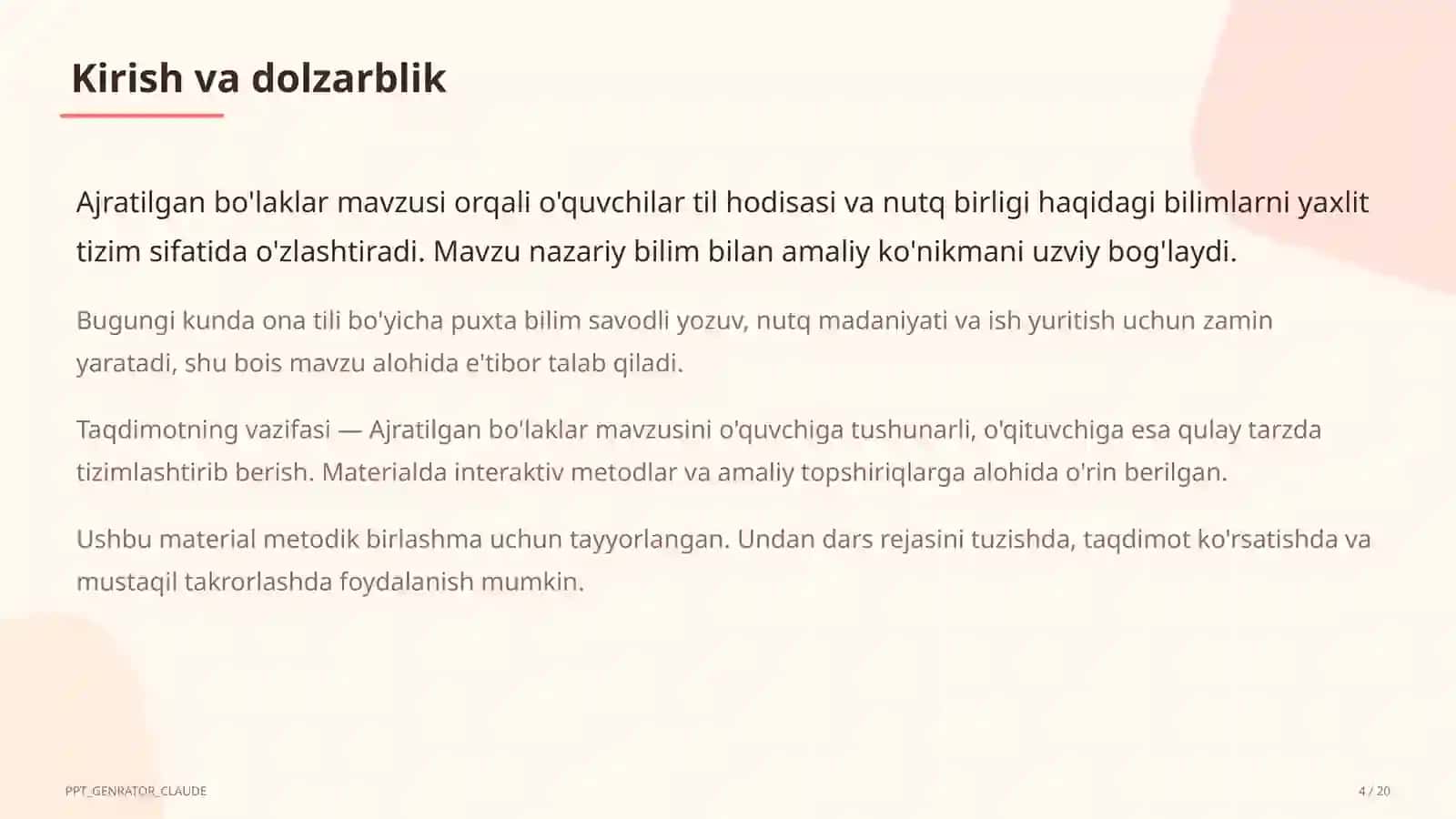 Ajratilgan bo'laklar (8-sinf) 4