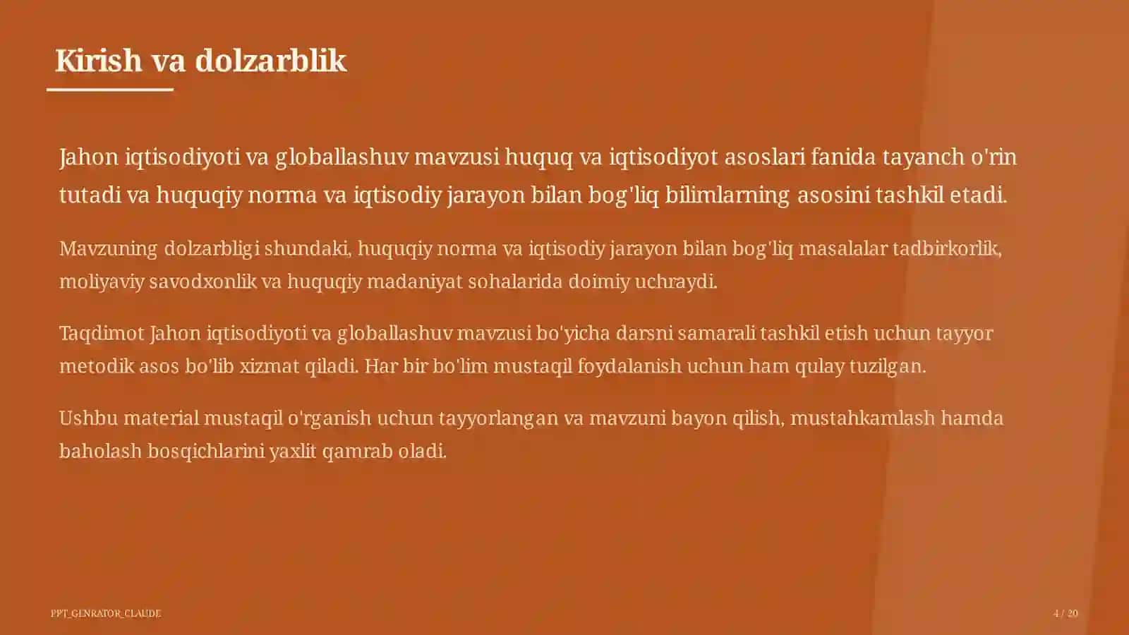 Jahon iqtisodiyoti va globallashuv (11-sinf) 4