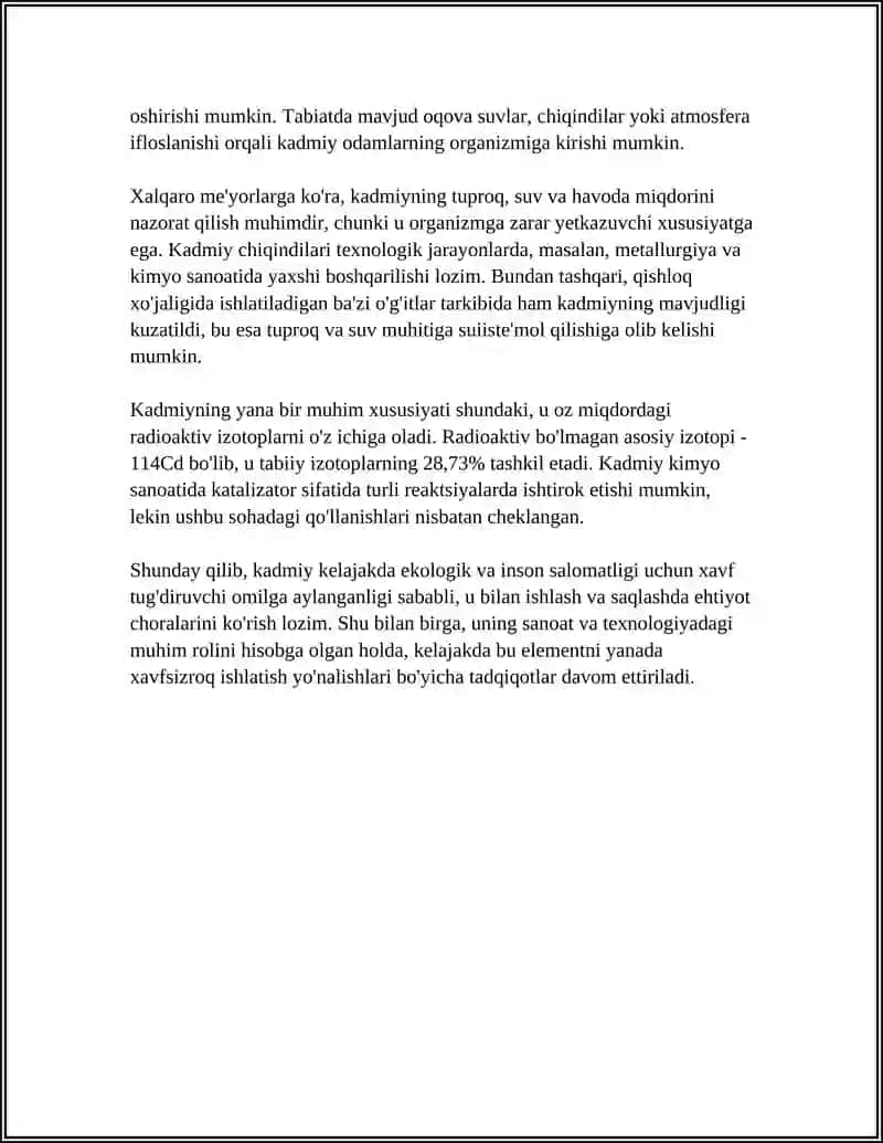 Kadmiy Elementi 4