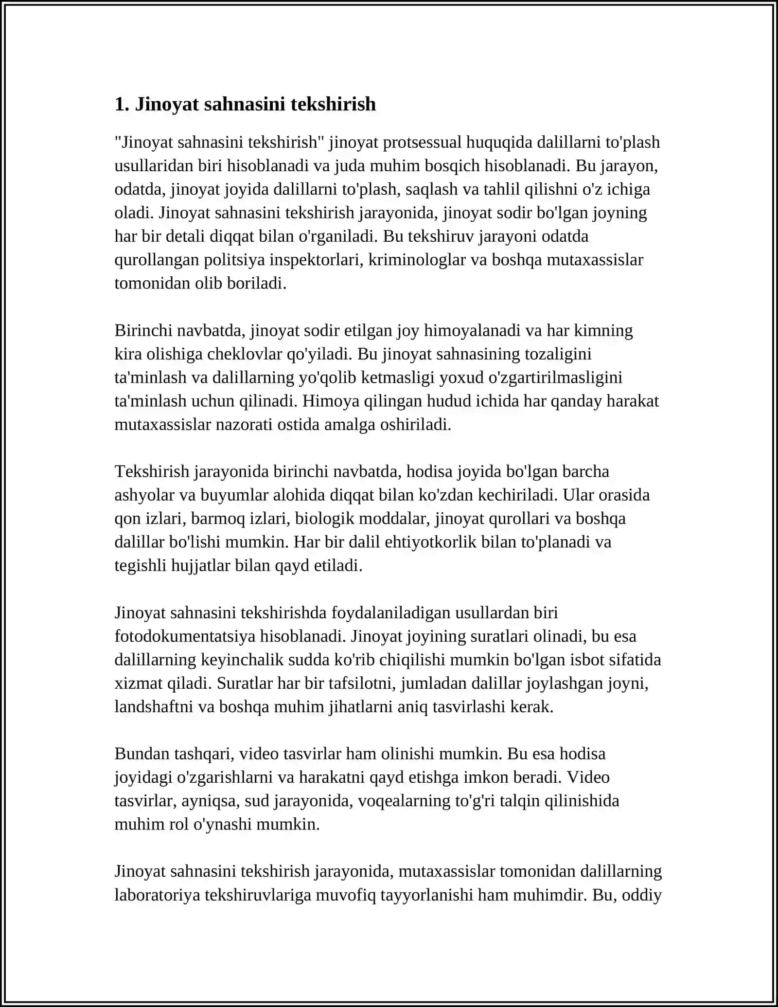 JINOYAT PROTSESUAL HUQUQIDA DALILLARNI TO’PLASH USULLARI 4