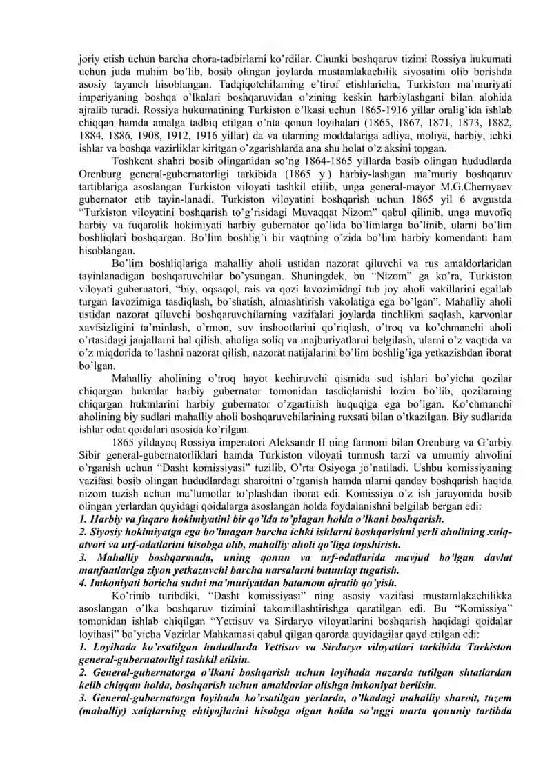 Rossiya imperiyasi mustamlaka boshqaruv tuzumi 4