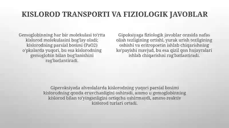 Gipoksiya va giperoksiya fiziologiyasi 4