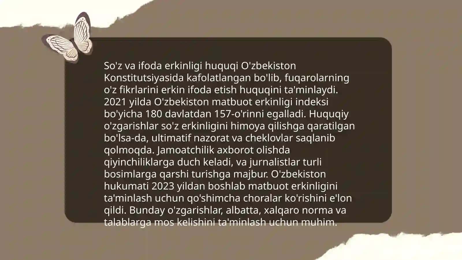 Fuqarolarning shaxsiy,siyosiy,ijtimoiy,iqtisodiy,madaniy va ekologik huquqlari 4
