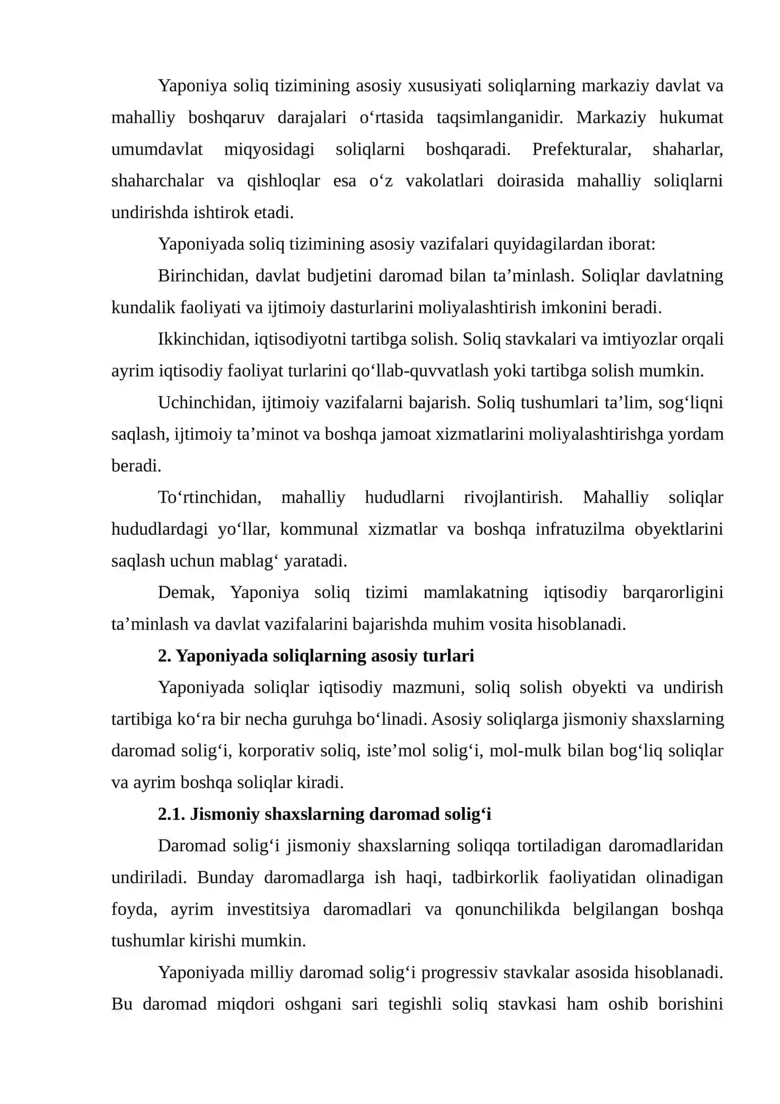 YAPONIYA SOLIQ TIZIMI 4