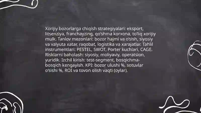 Korxonaning tashqi iqtisodiy faoliyatining tahlili 4