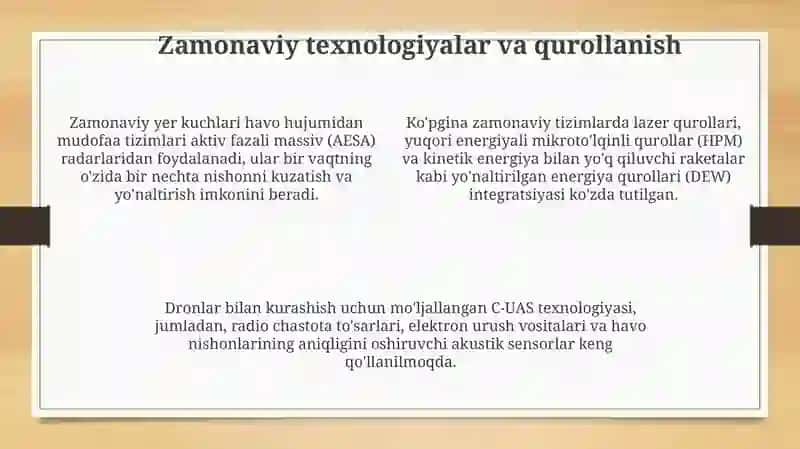 Quruqlikdagi qo‘shinlar havo hujumidan mudofaa bolinmalari 4