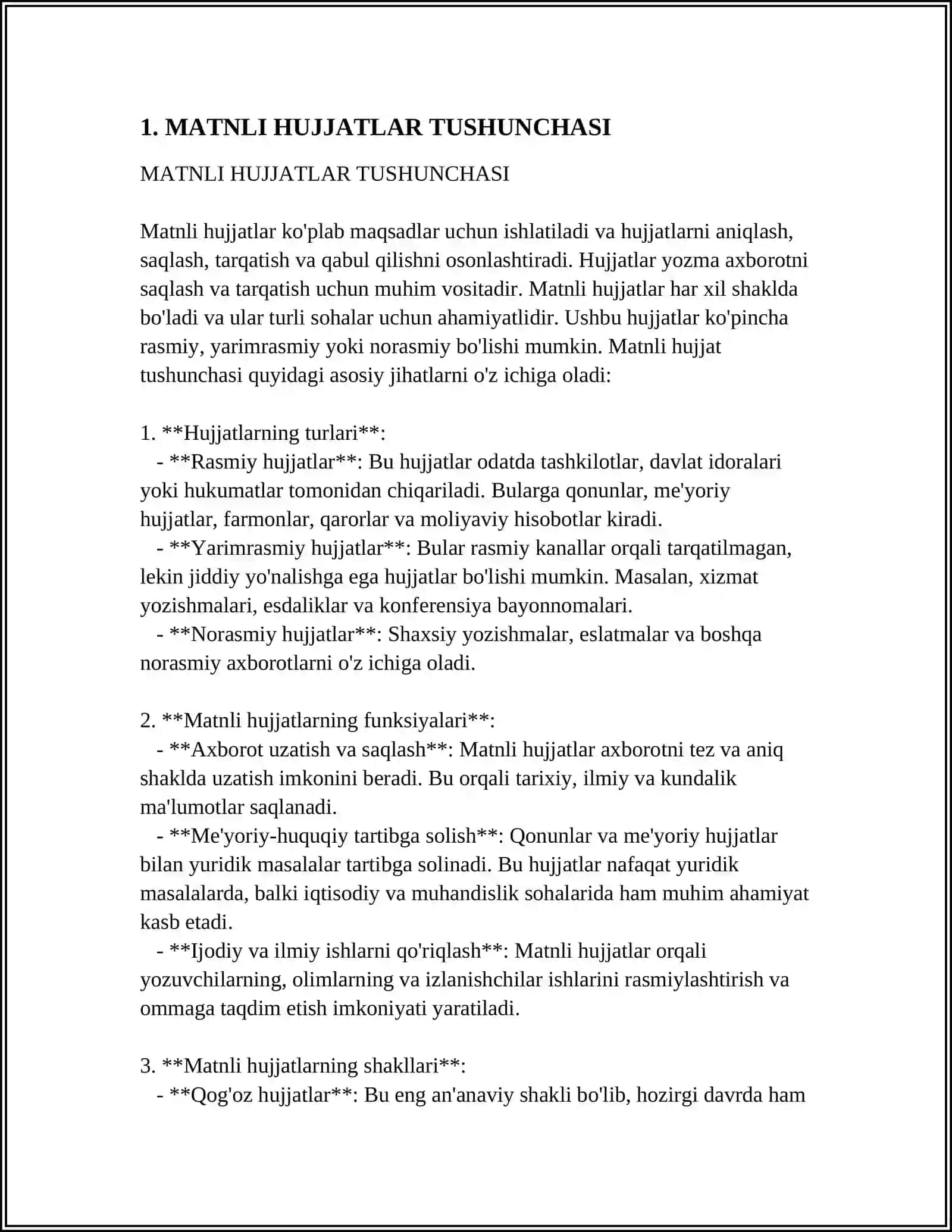 "MATNLI HUJJATLAR BILAN ISHLASH" 4