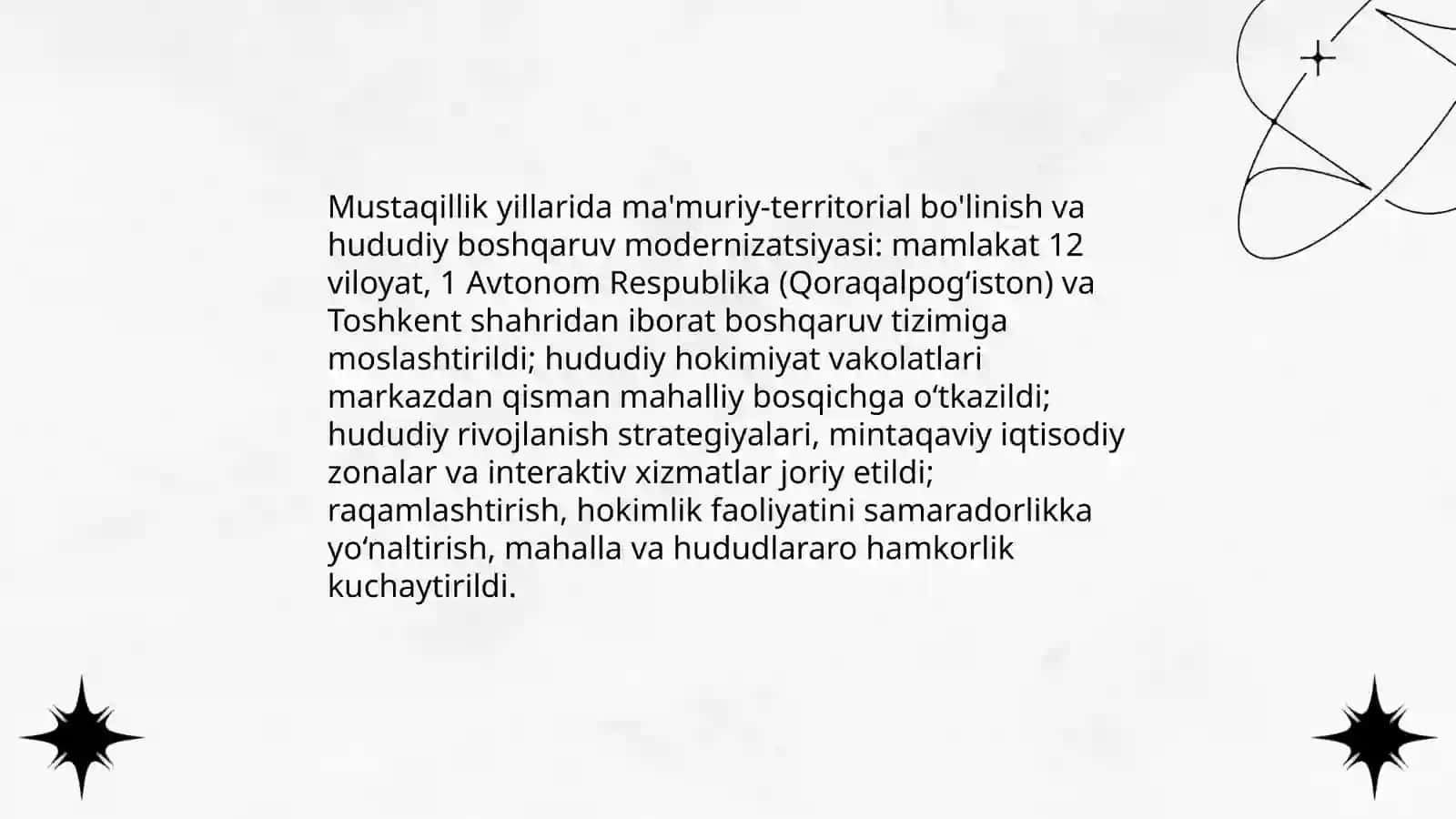 Islohotlar va davlat boshqaruvining modernizatsiyasi 4