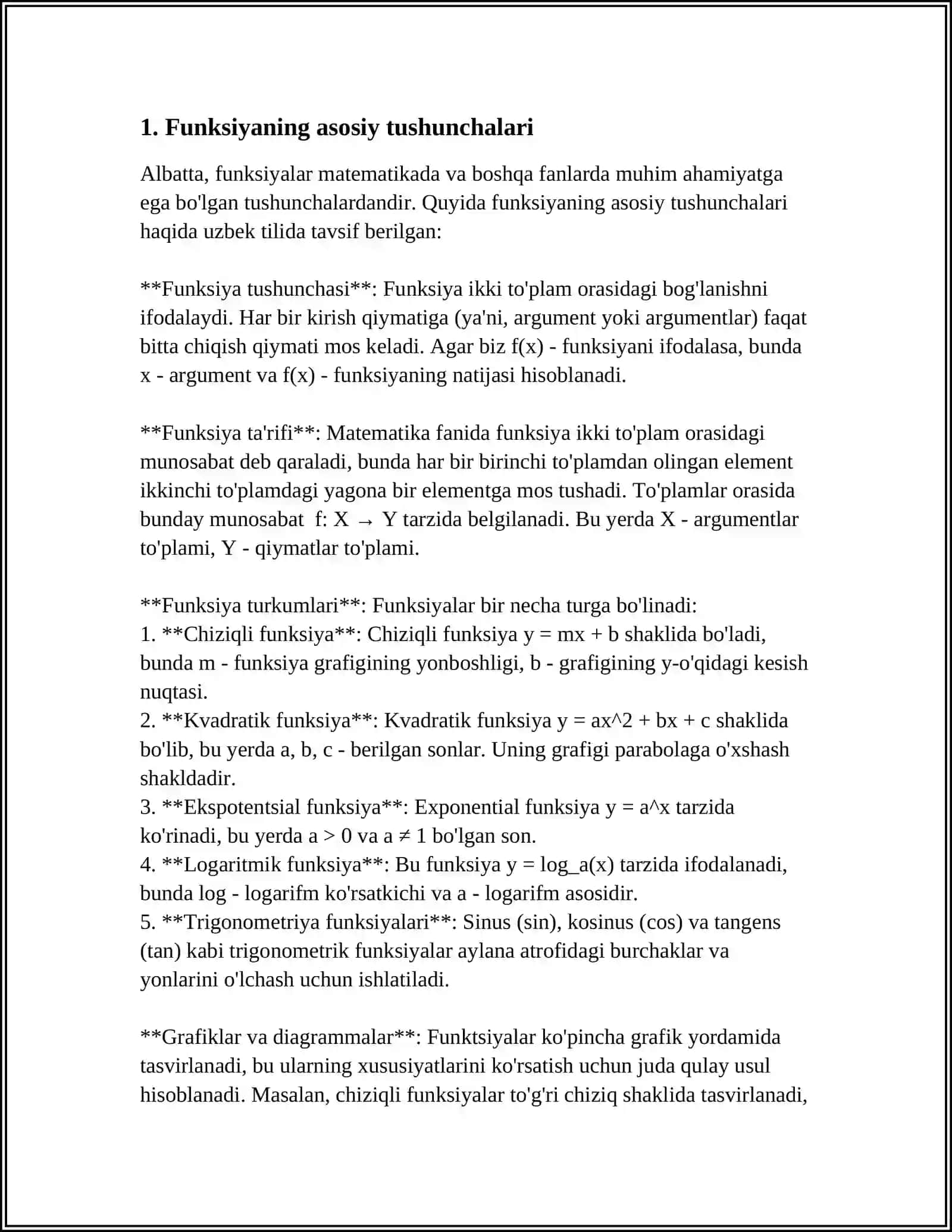 TRIGONOMETRIK FUNKSIYA, RATSIONAL TENGLAMALAR, IRRATSIONAL TENGLAMALAR, CHIZIQLI VA KVADRATIK MODELLASHTIRISH - 15 TA LISTLI REFERAT 4