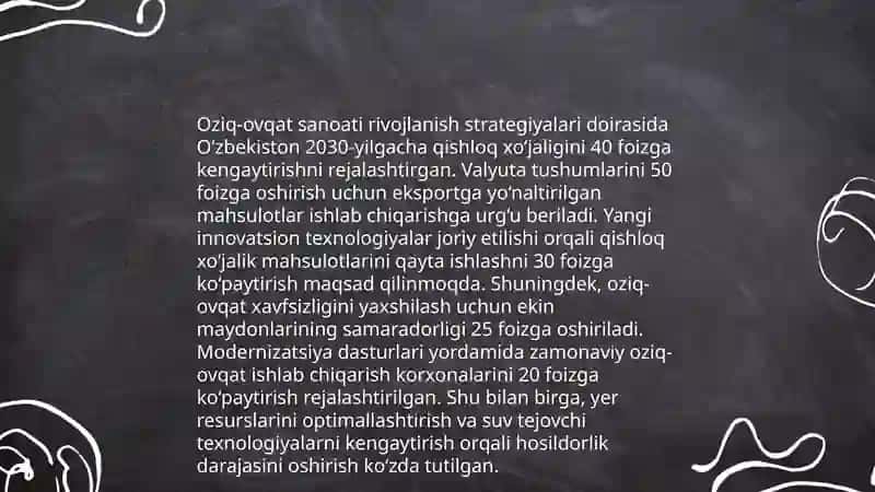 Oʻzbekistonda oziq ovqat sanoati 4