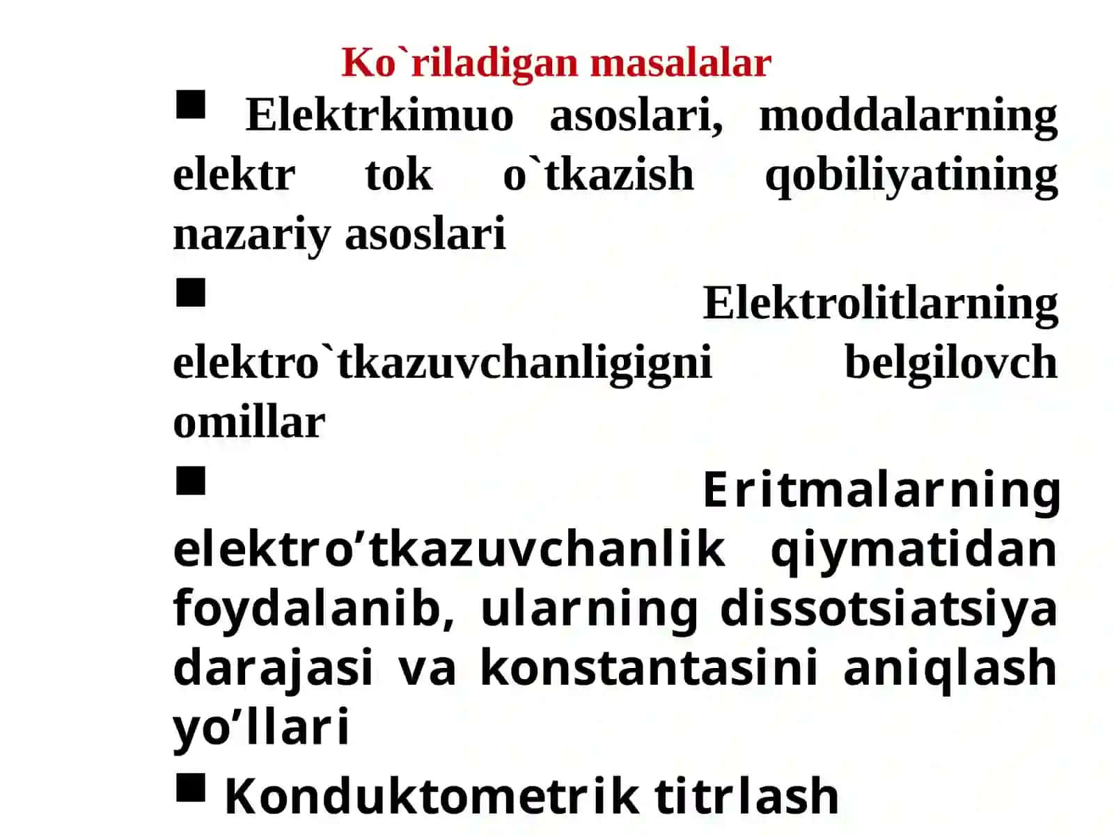 Elektrkimyoasoslari.Elektro‘tkazuvchanlik 4