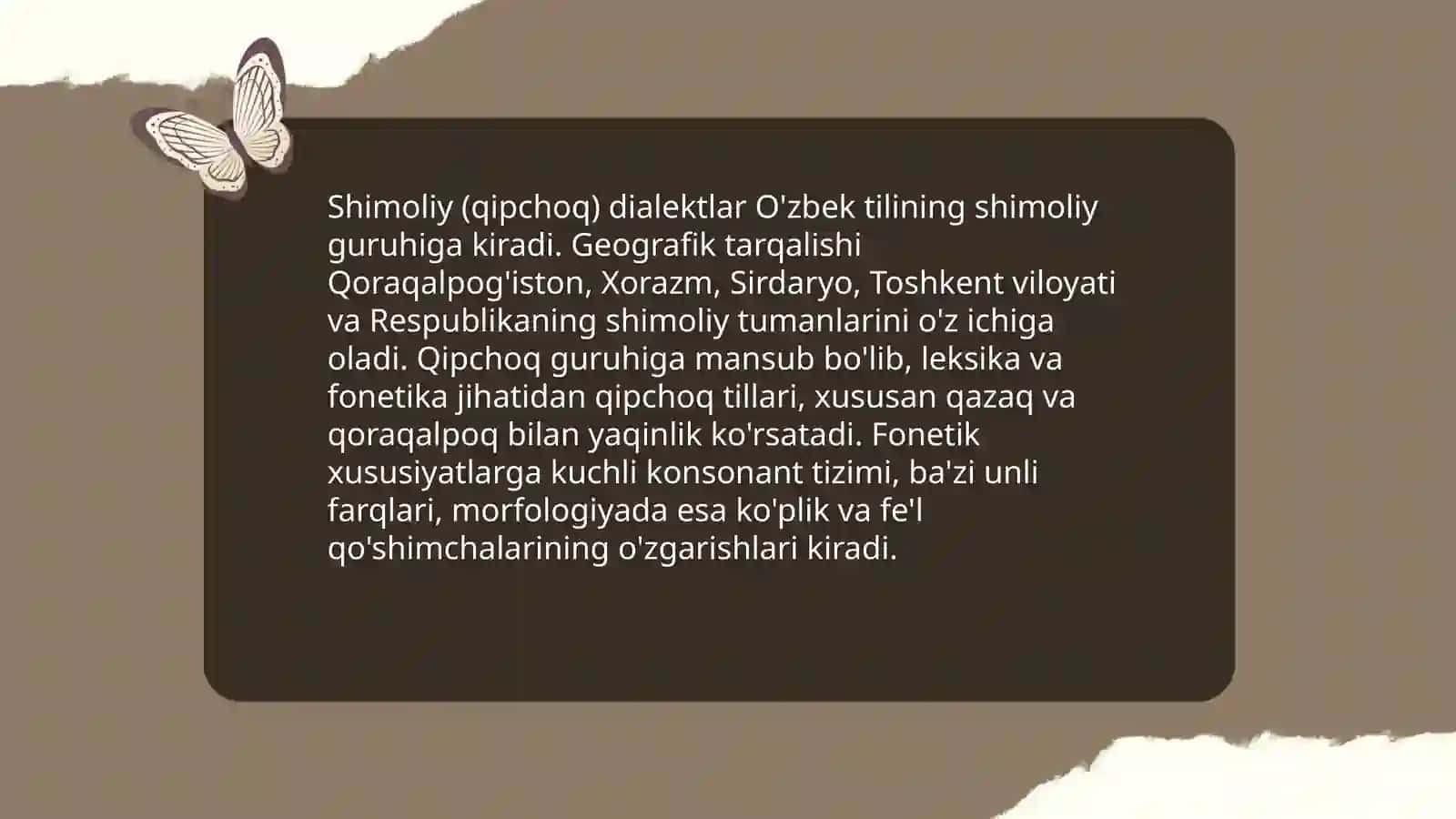 O'zbek tilining dialektal bo'linishi 4