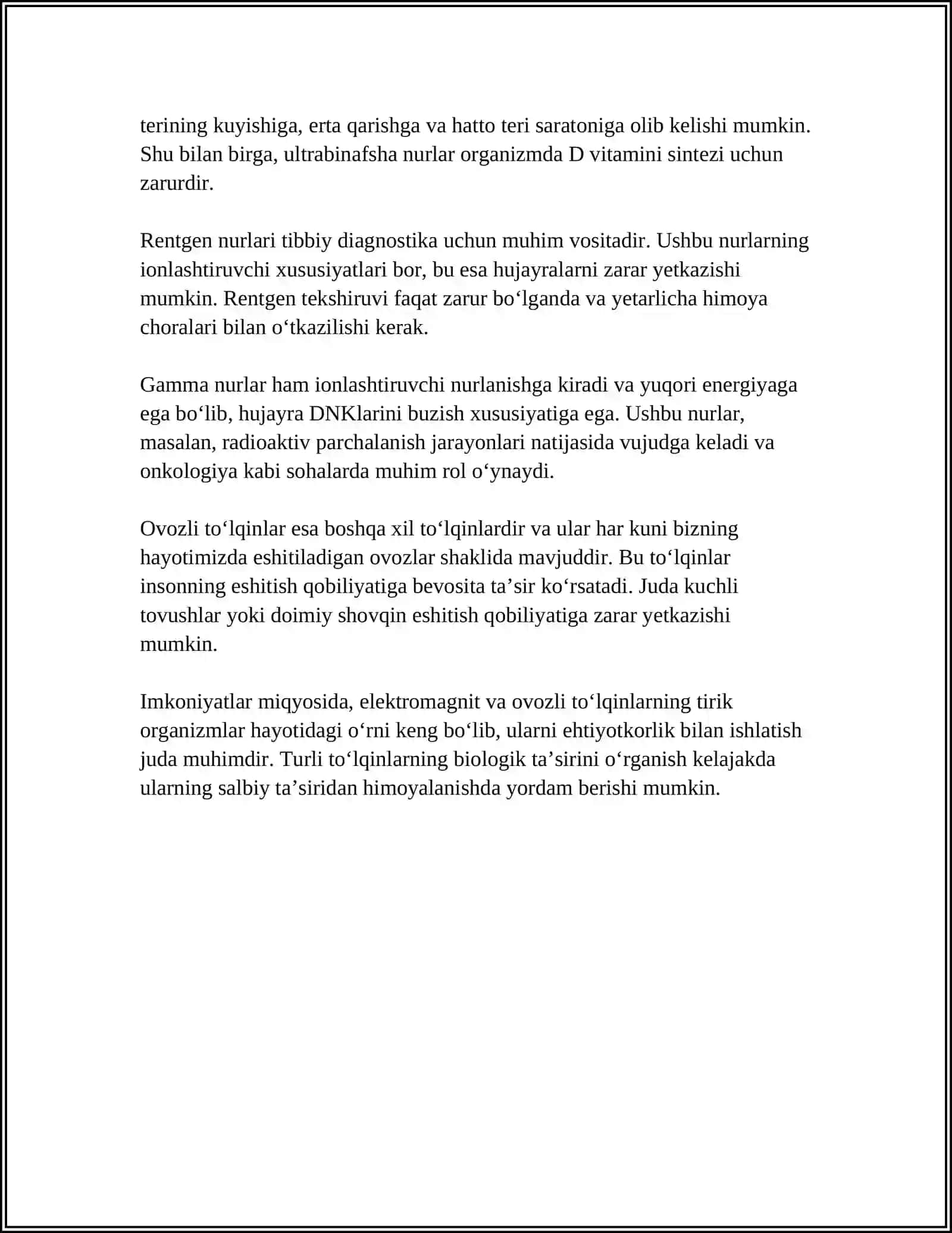 MEXANIK TOʻLQINLARNING INSON ORGANIZMGA TAʼSIRI 4