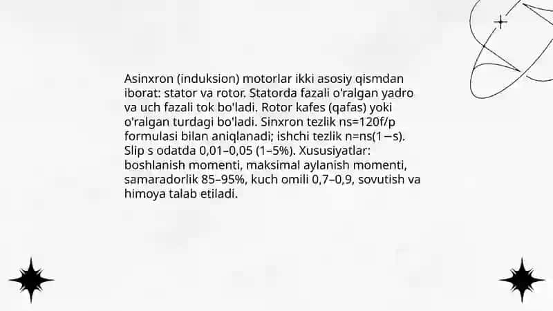 Elektr matorlar va gineratorlar 4