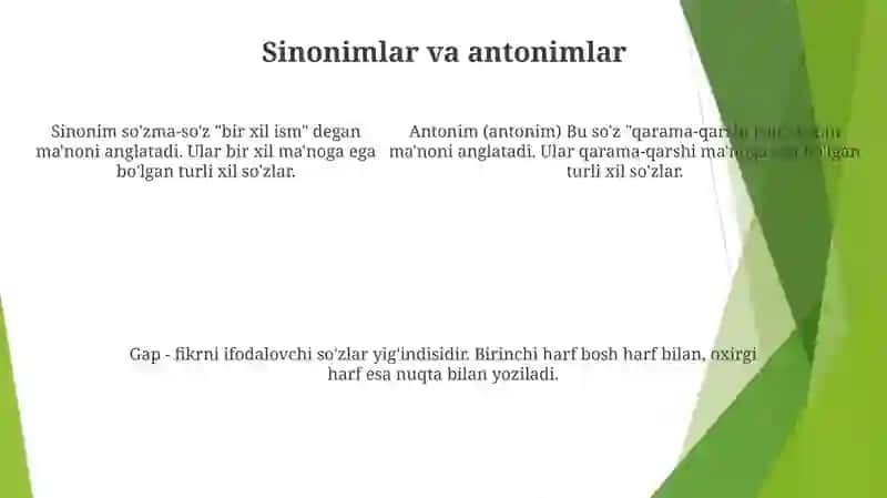 3 Sinflar UchunSo‘ZTurkumlari 4