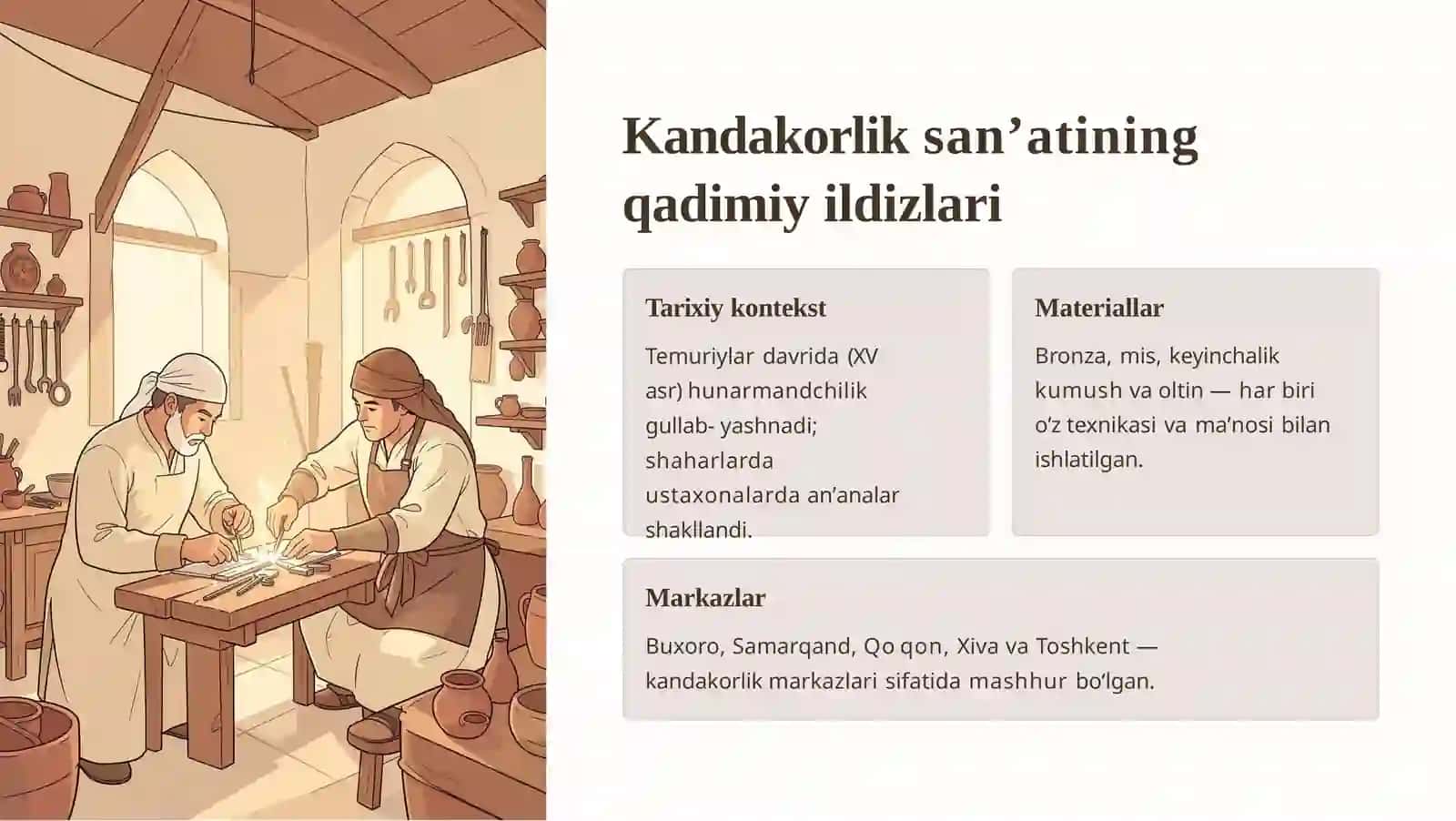 Kandakorlik san'ati va milliy idishlar 4