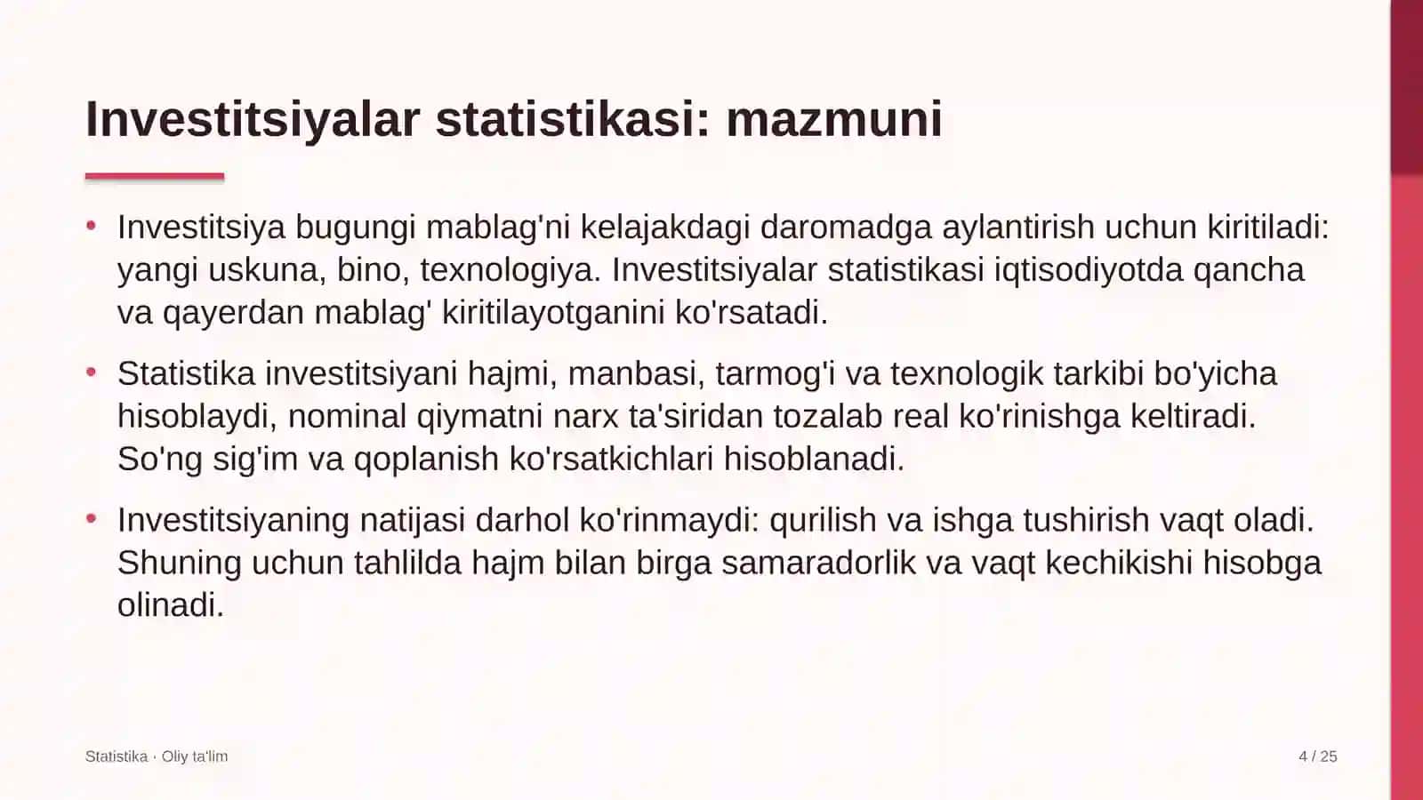 Ekologik nodavlat tashkilotlarda investitsiyalar statistikasi 4