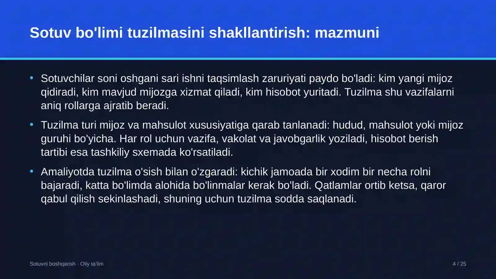 dublyaj studiyalarida sotuv bo'limi tuzilmasini shakllantirish 8861 4