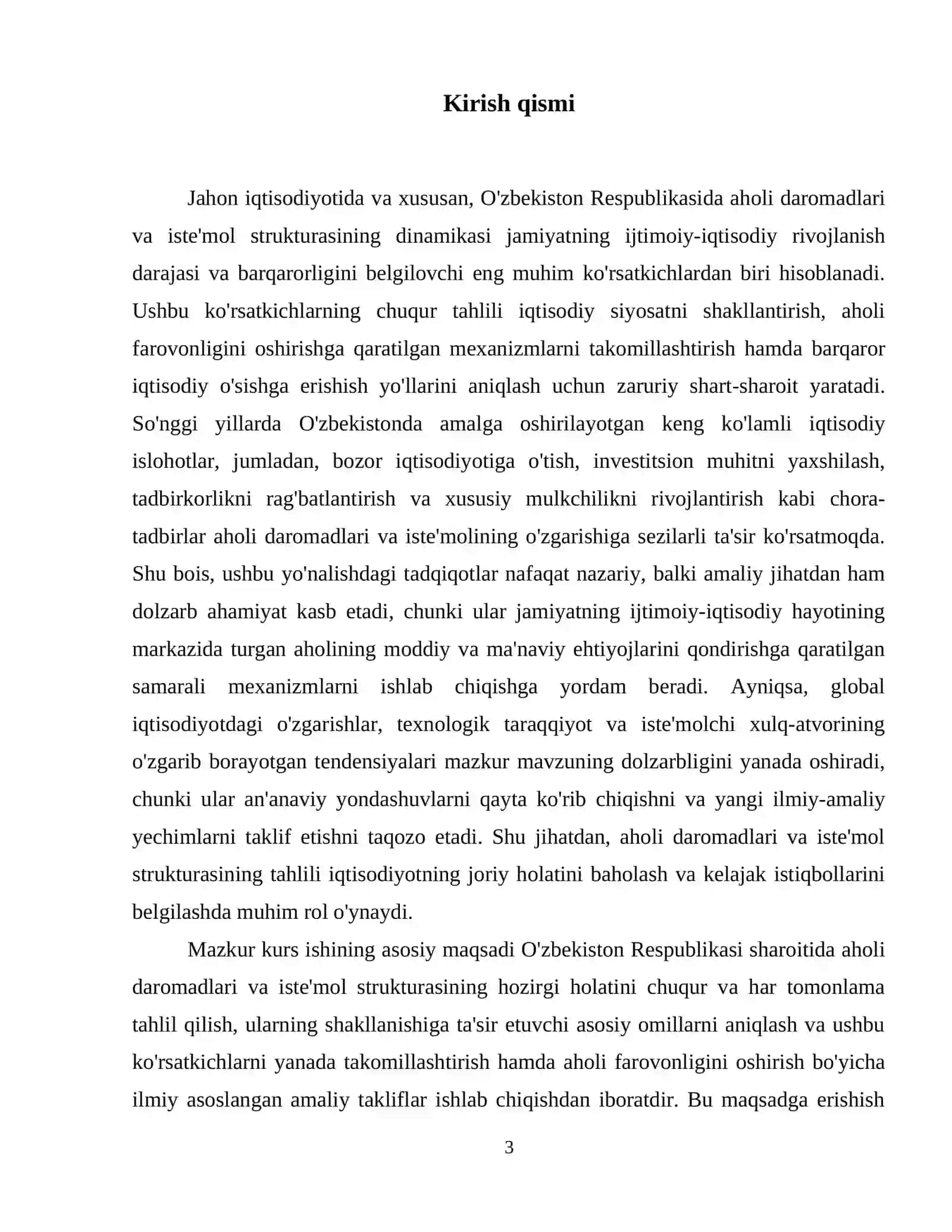 Aholi daromadlari va iste’mol strukturasining tahlili 4