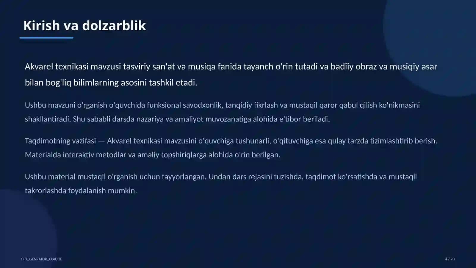 Akvarel texnikasi (5-sinf) 4