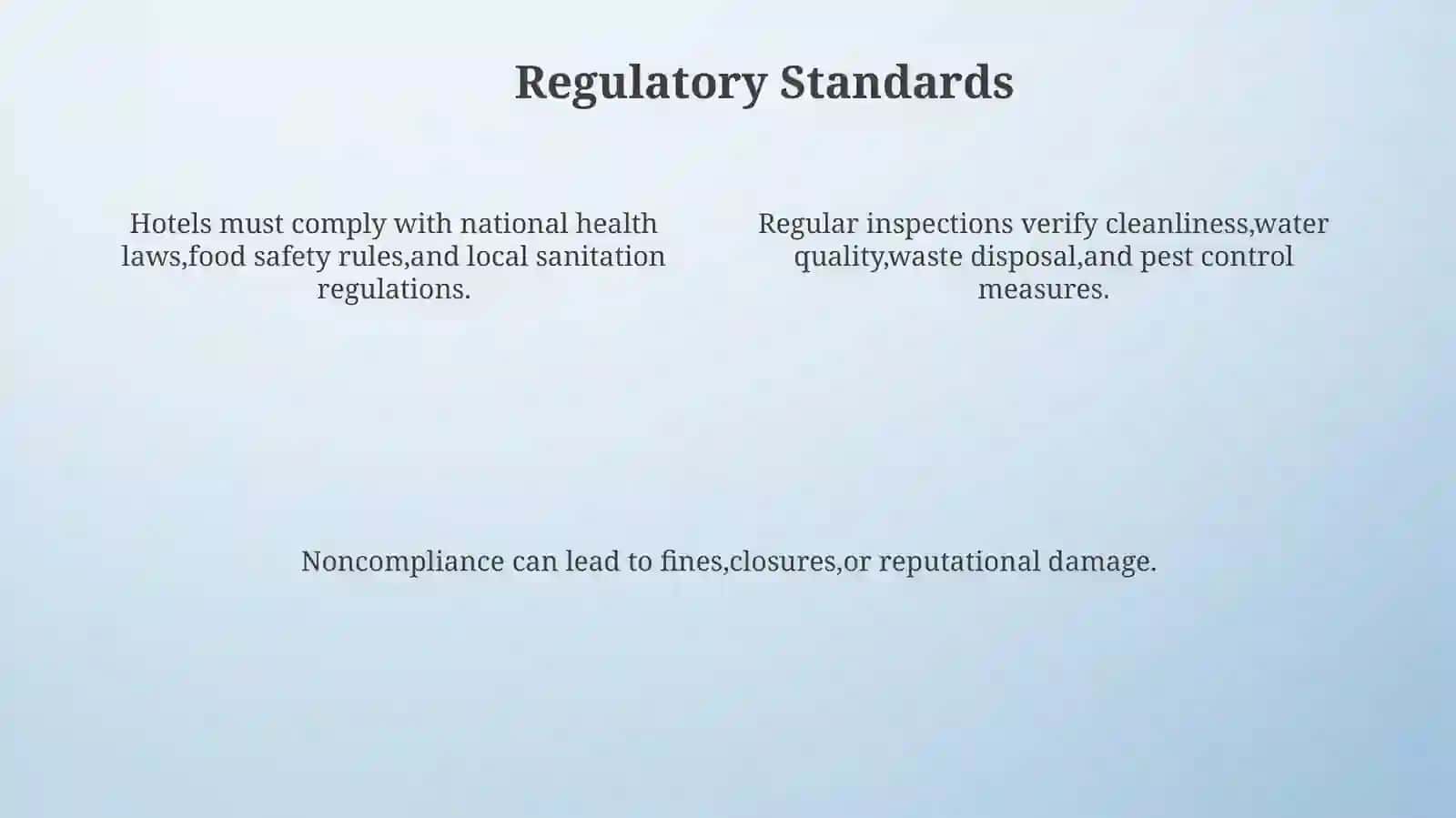 Sanitary and Hygienic Requirements in the Hotel Industry 4
