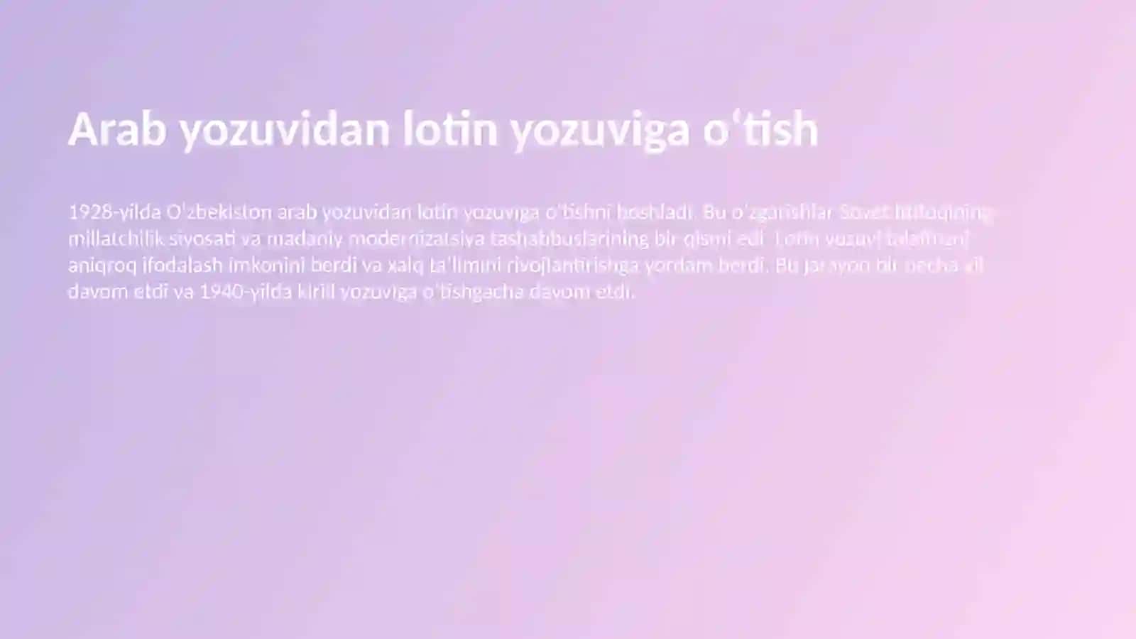 O'zbek alifbosining tarixi 4