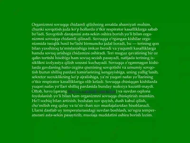 Chiniqtirish va Organizmning Oʻzgarishi 4