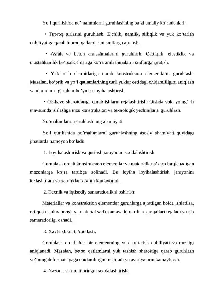 No'malumlarni guruhlash usullari 4