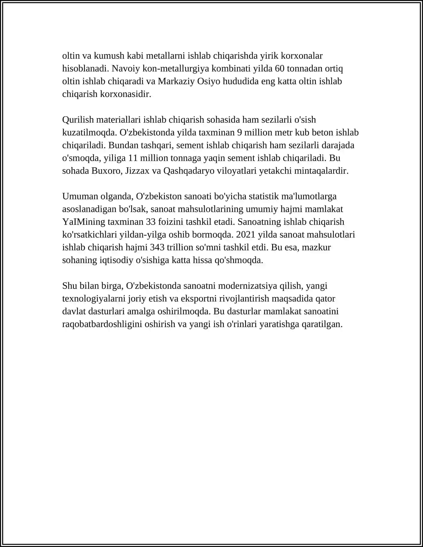 O'zbekistonning Iqtisodiy Rivojlanishi 4