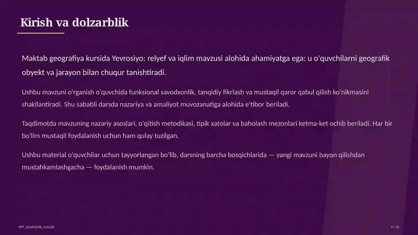 Yevrosiyo: relyef va iqlim (7-sinf) 4