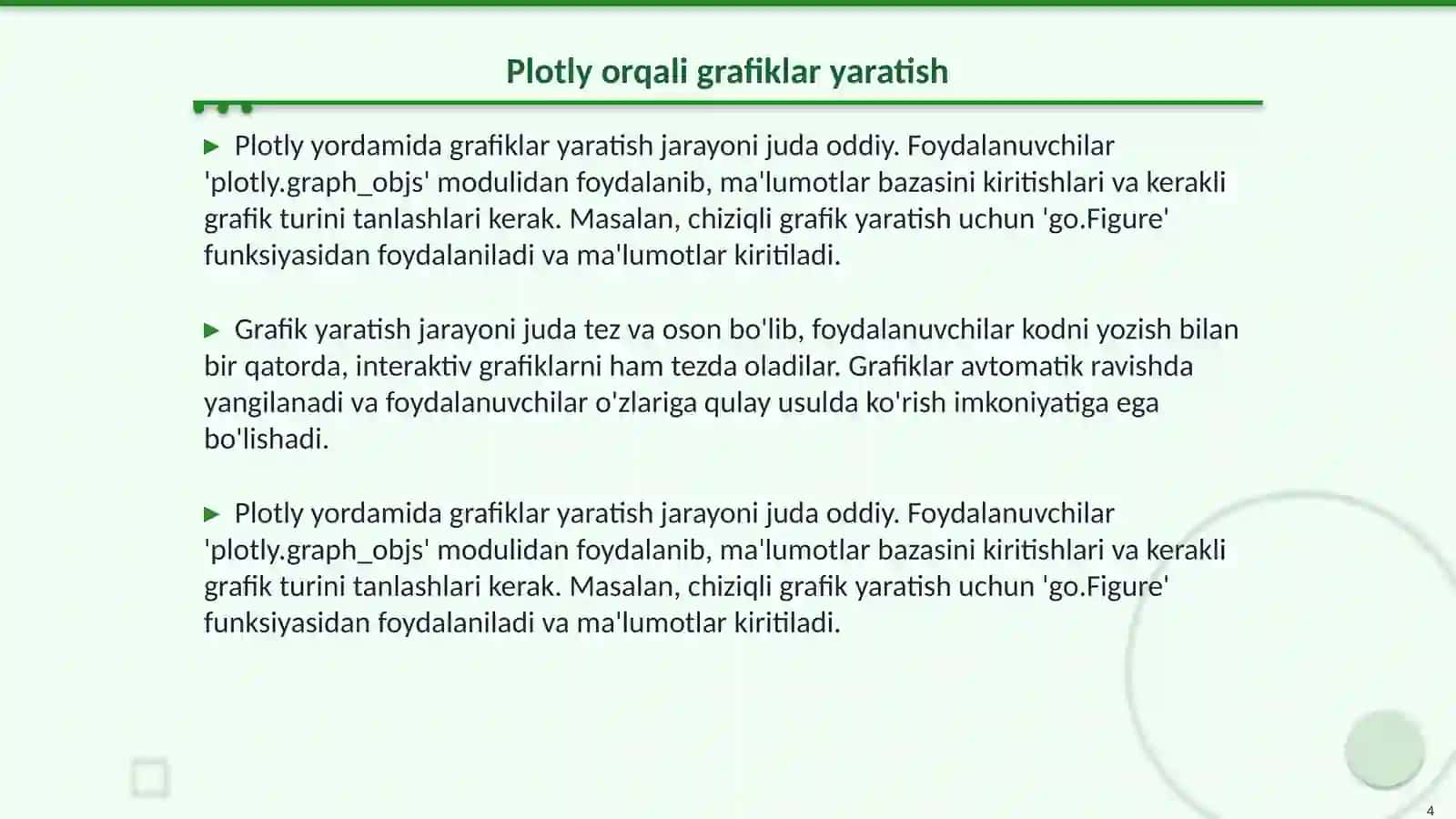 Plotly modulidan foydalanish 4