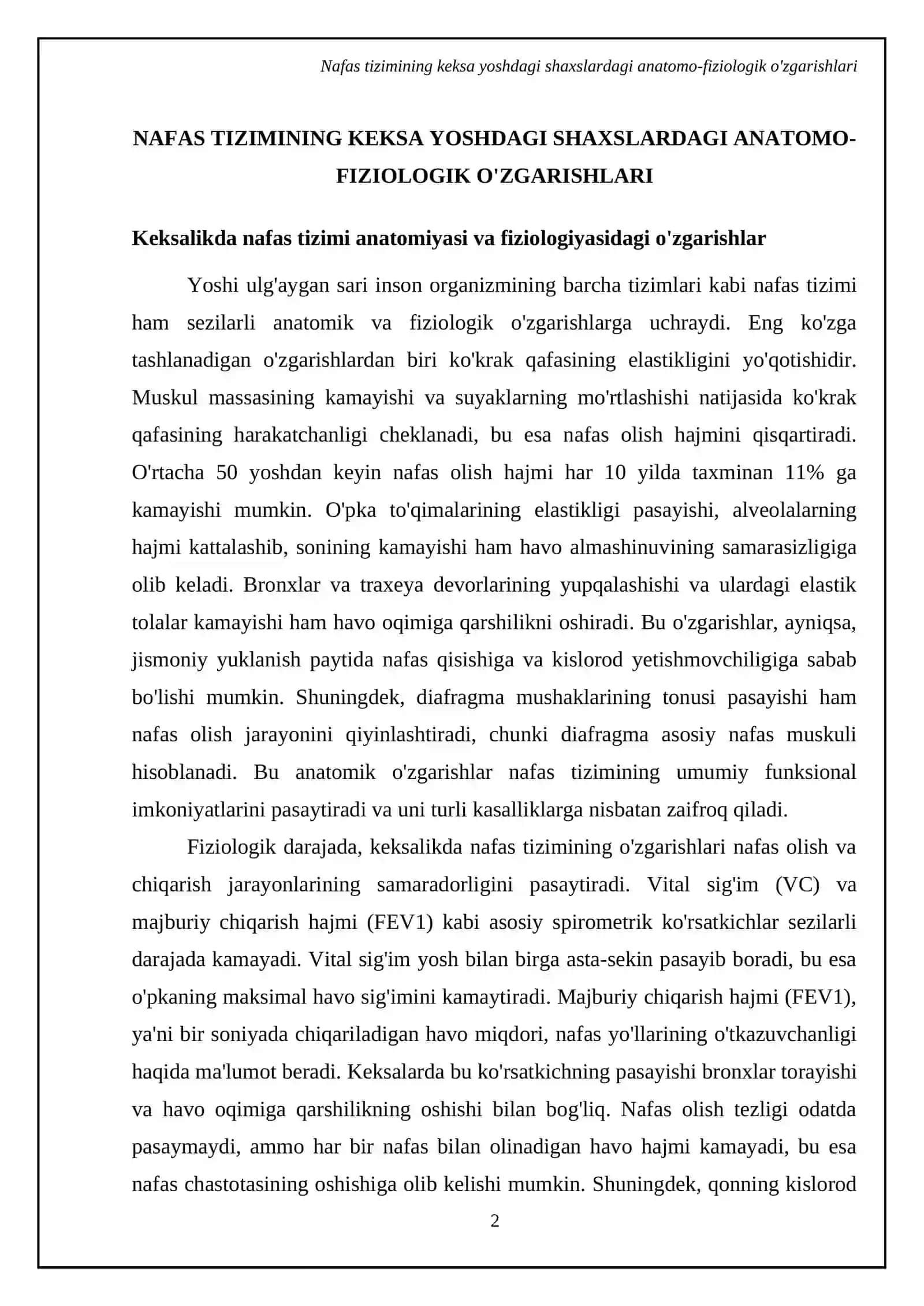 Qariyalarda nafas tizimi a'zolari kasalliklarini o'ziga xos kechishi 4