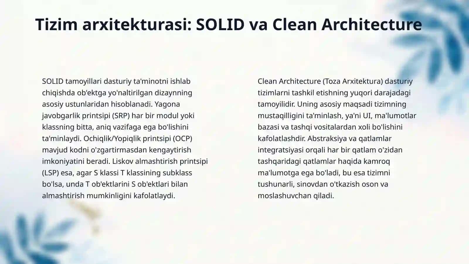 Axborot tizimlari va texnologiyalari 4