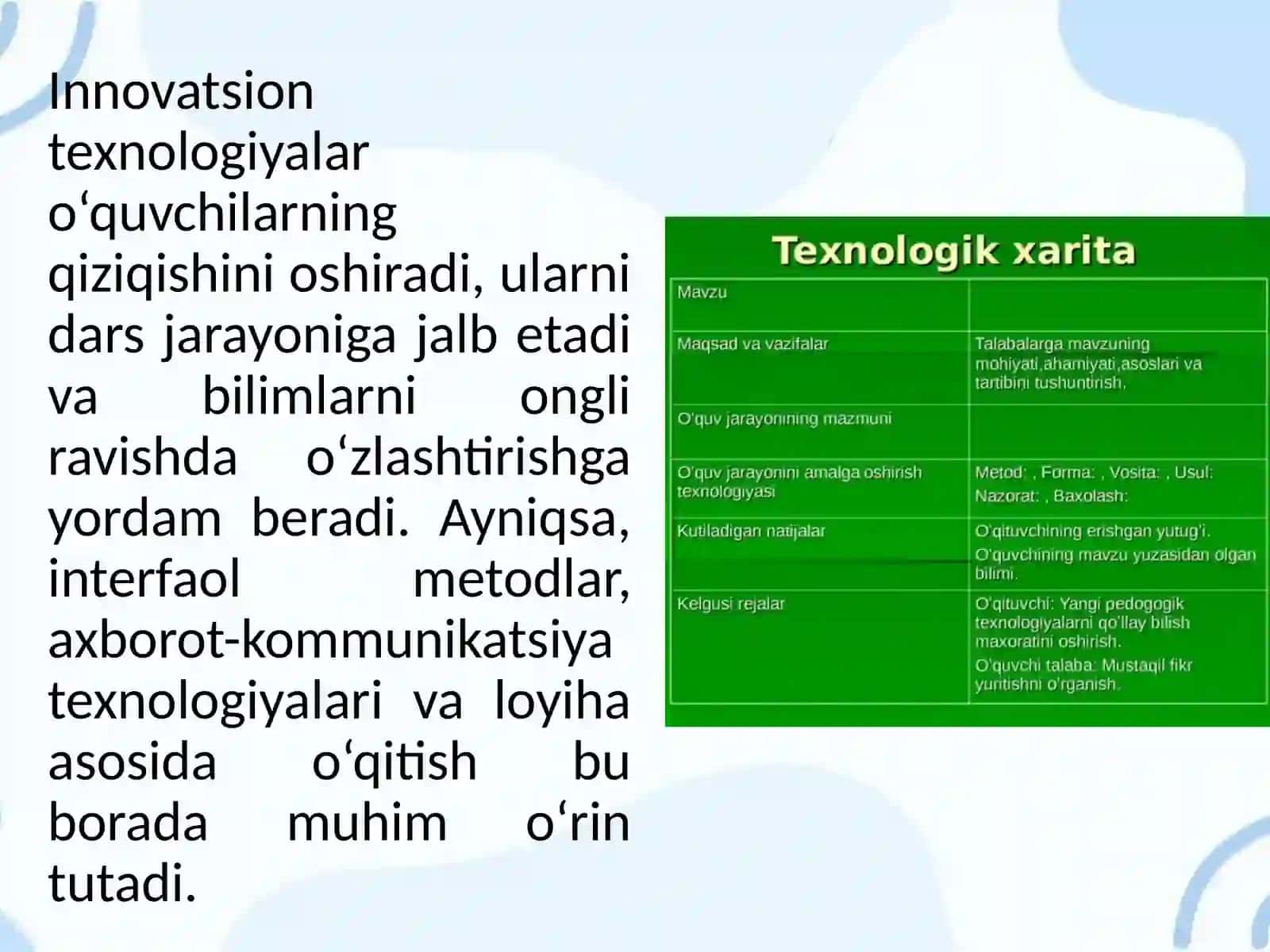 ADABIYOT DARSLARIDA INNOVATSION TEXNOLOGIYALARDAN FOYDALANISH USULLARI. MODULLI TA’LIM TEXNOLOGIYASI 4