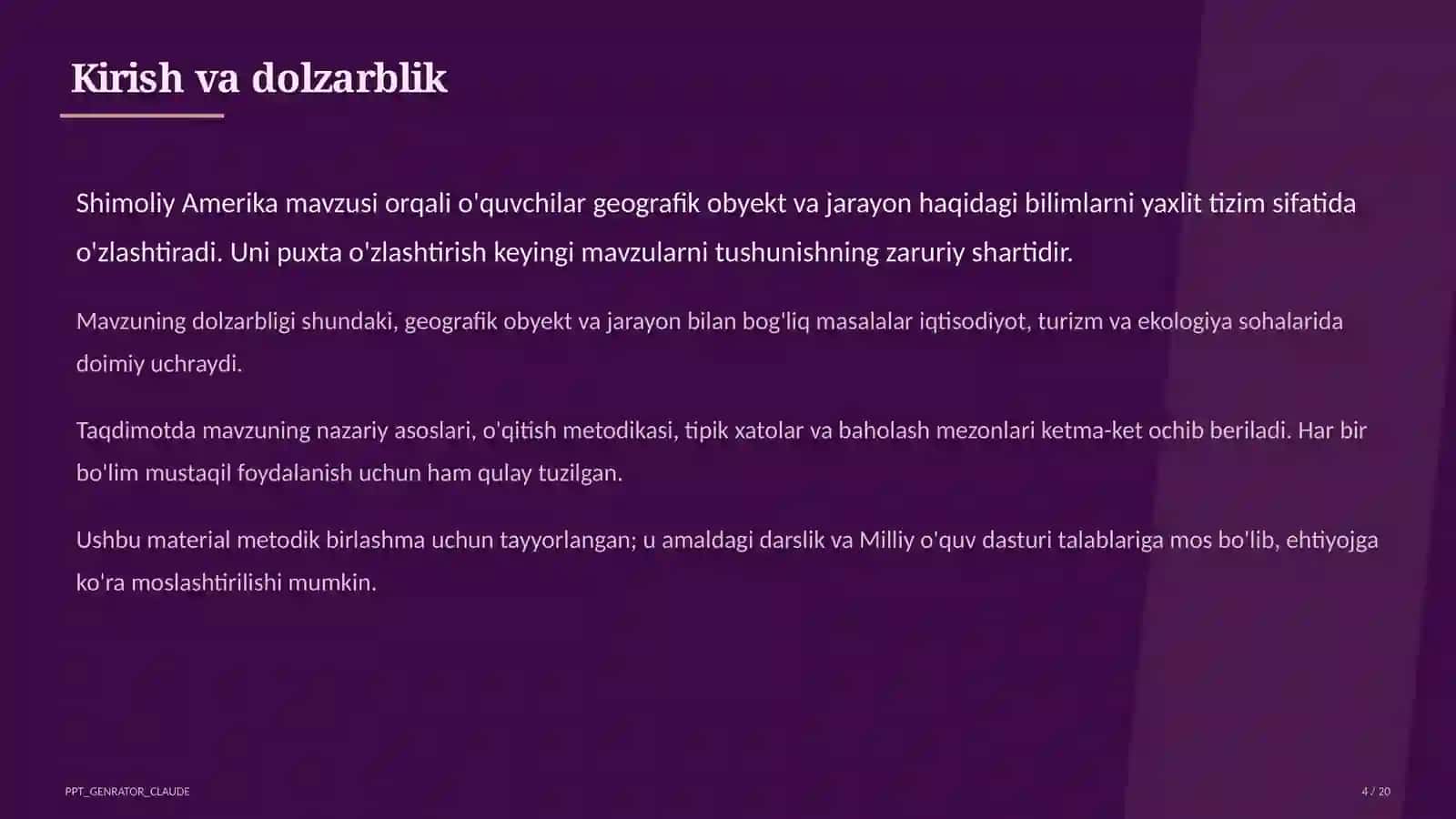 Shimoliy Amerika (7-sinf) 4