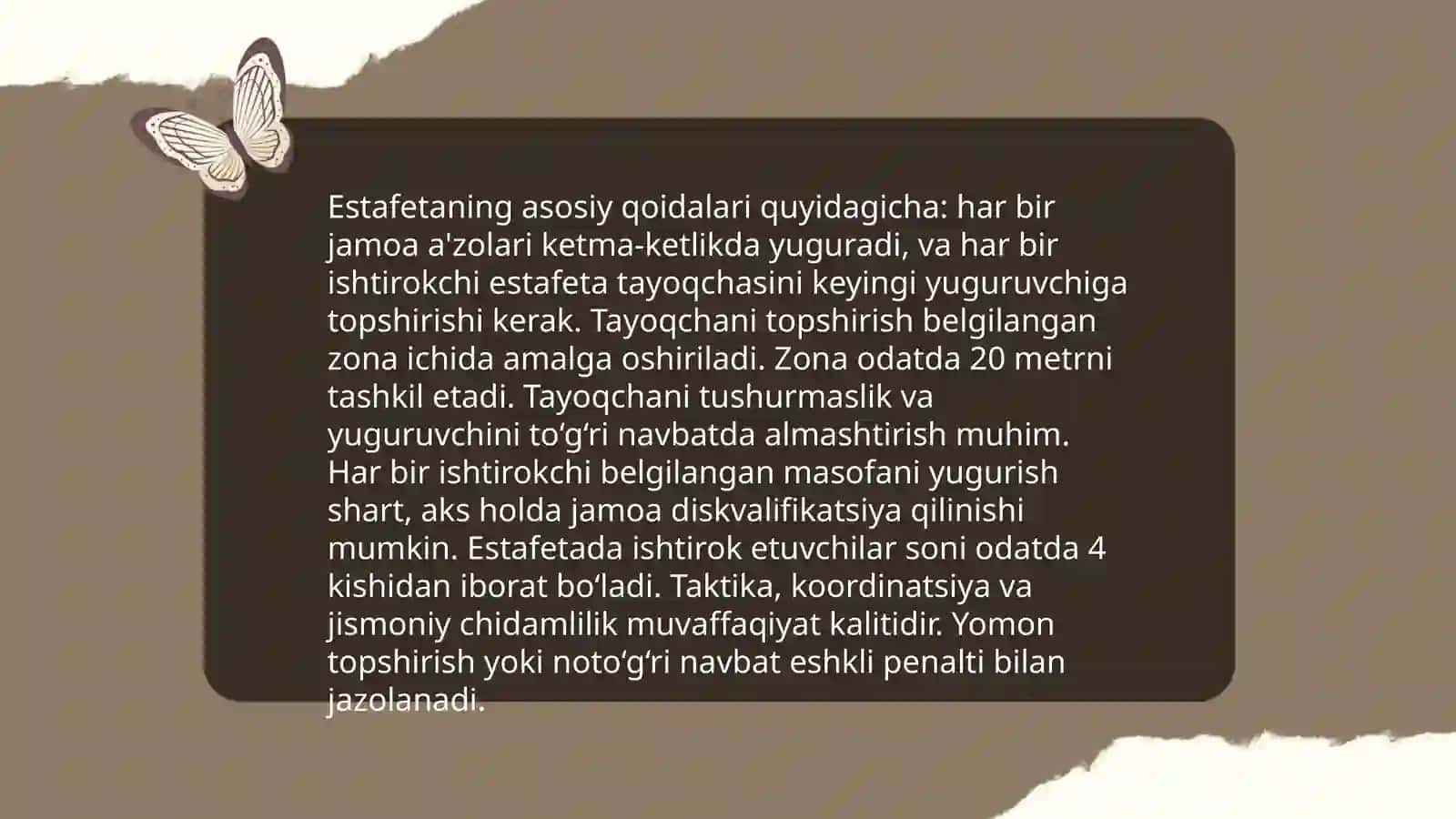 Gimnastika elementlaridan estafeta ôtkazish 4