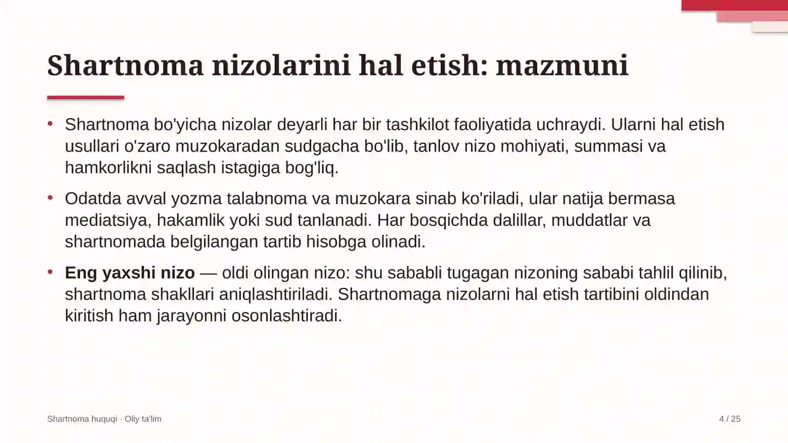 gaz kimyo majmualarida shartnoma bo'yicha nizolarni hal etish 4394 4