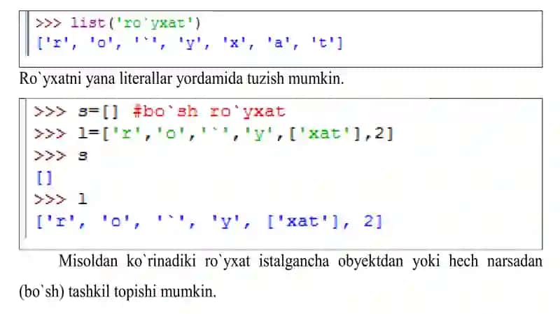 PYTHONDA MA’LUMOTLAR TUZILMASI VA TILNINGSTANDART MODULLARI 4