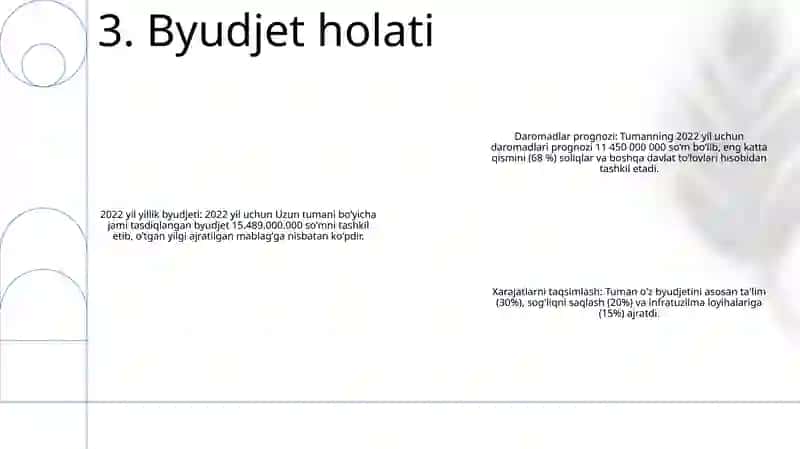Surxandaryo Viloyati Uzun Tumani Moliyaviy Holati 4