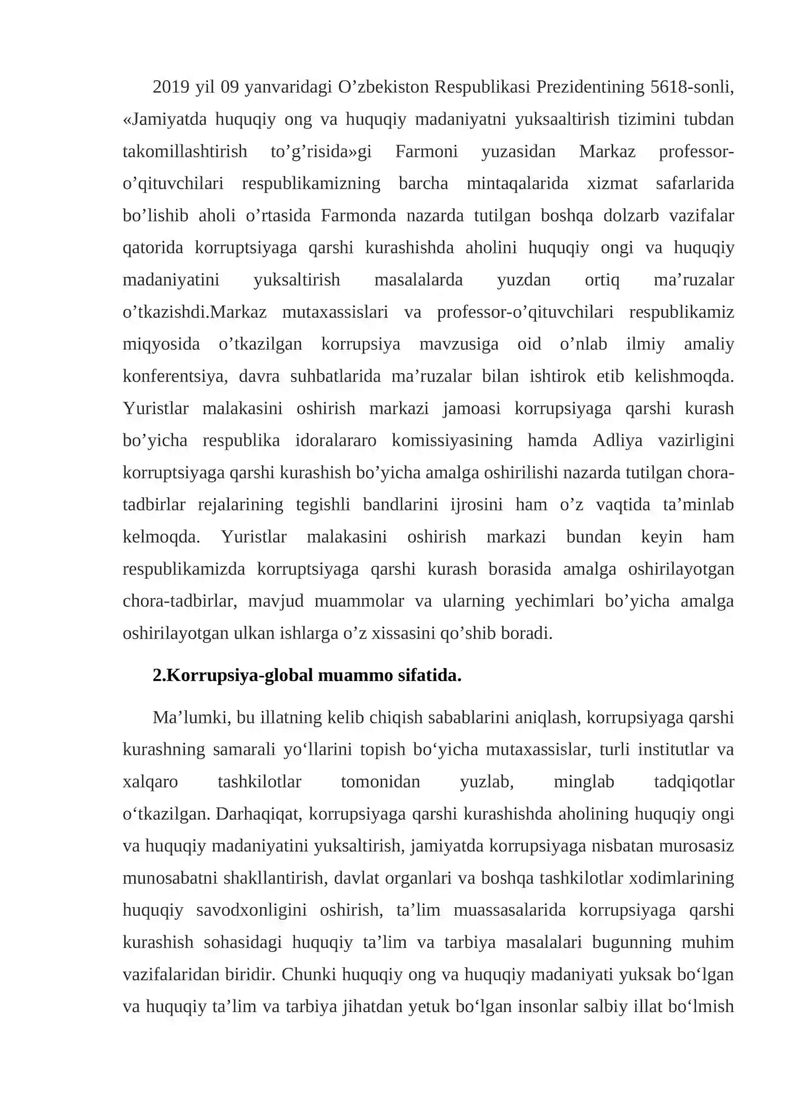Korrupsiyaning tarixiy ildizlari va ularga tashqi kurash usullari 4